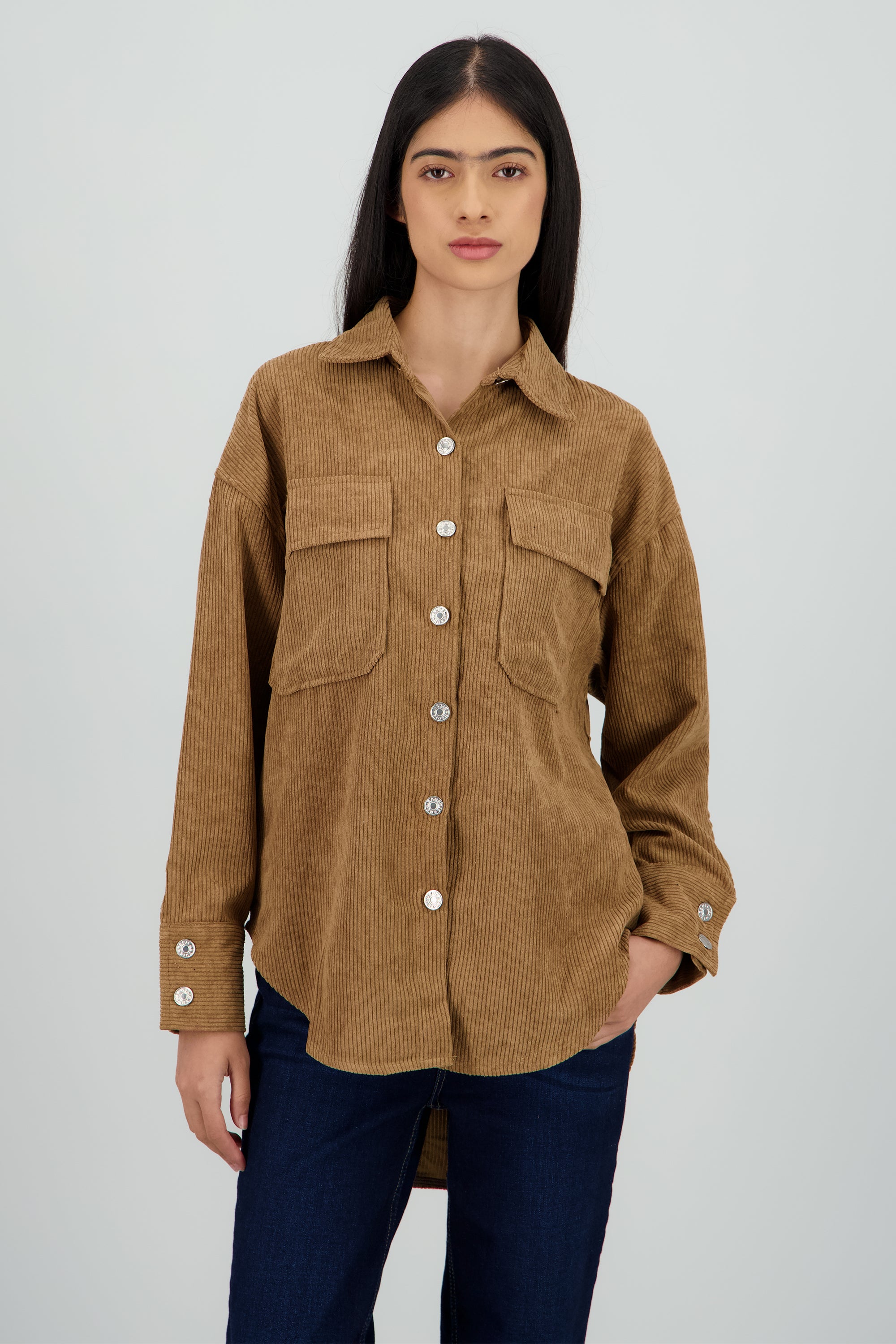 Sobrecamisa oversized pana CAMELLO