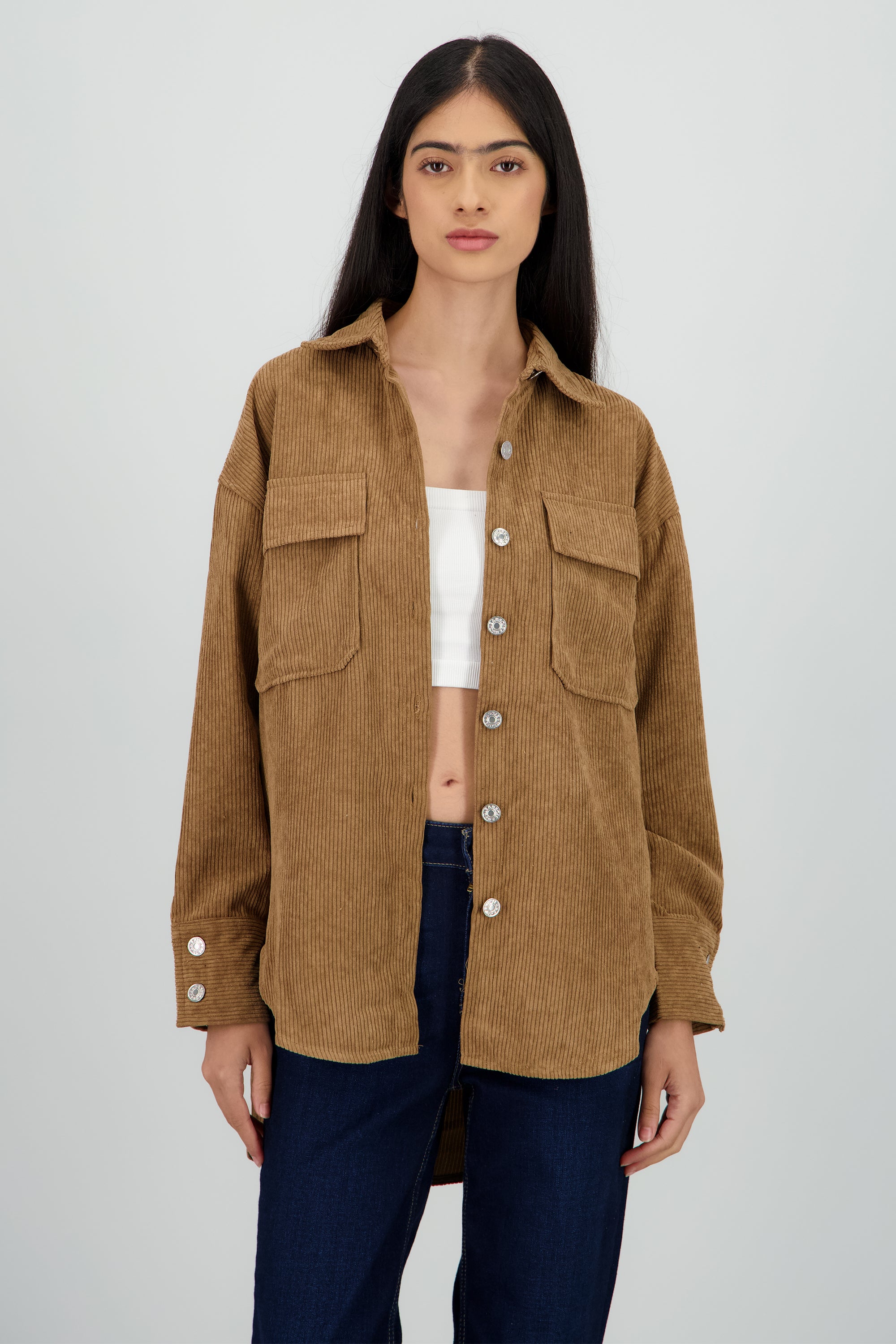 Sobrecamisa oversized pana CAMELLO