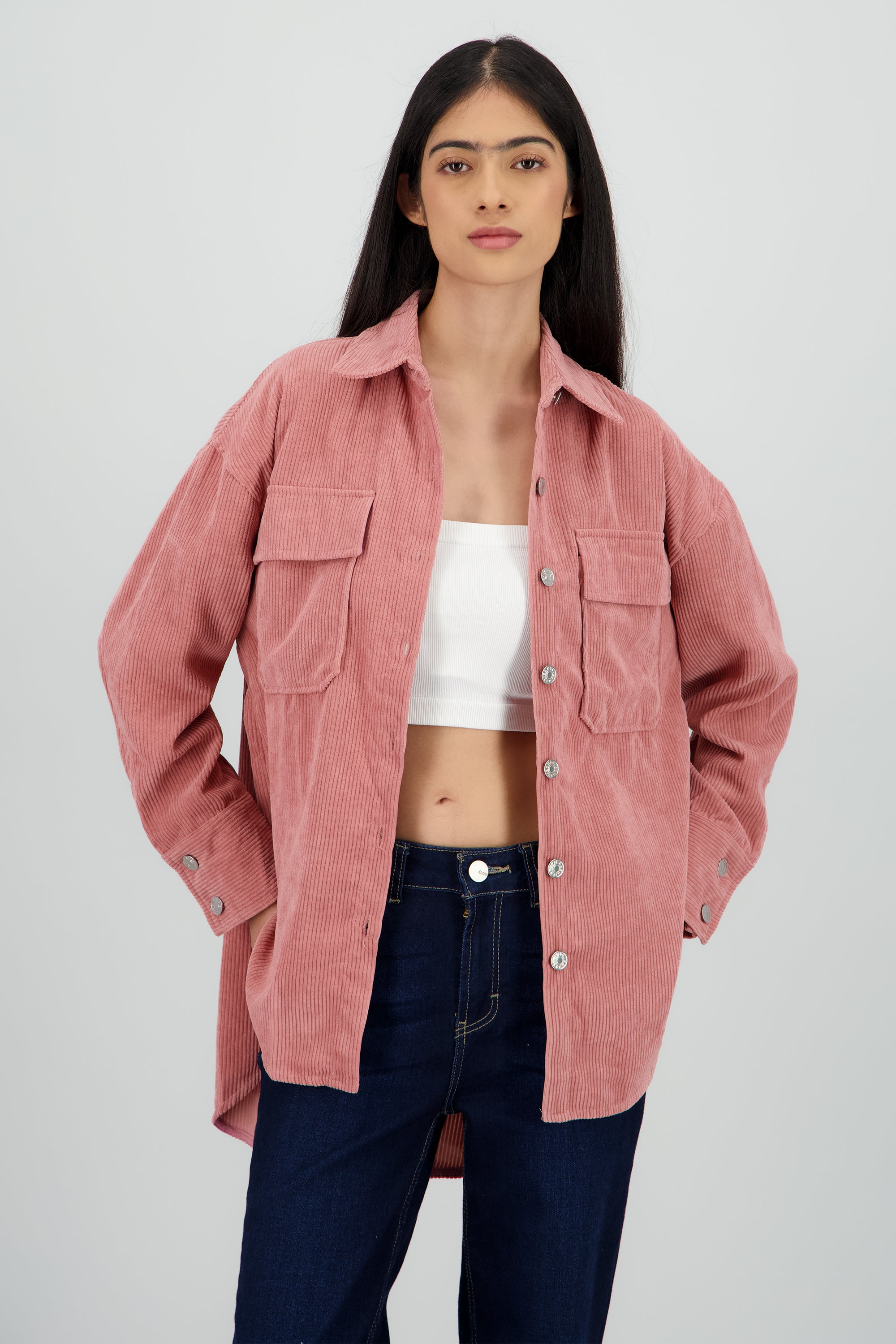 Sobrecamisa oversized pana ROSA