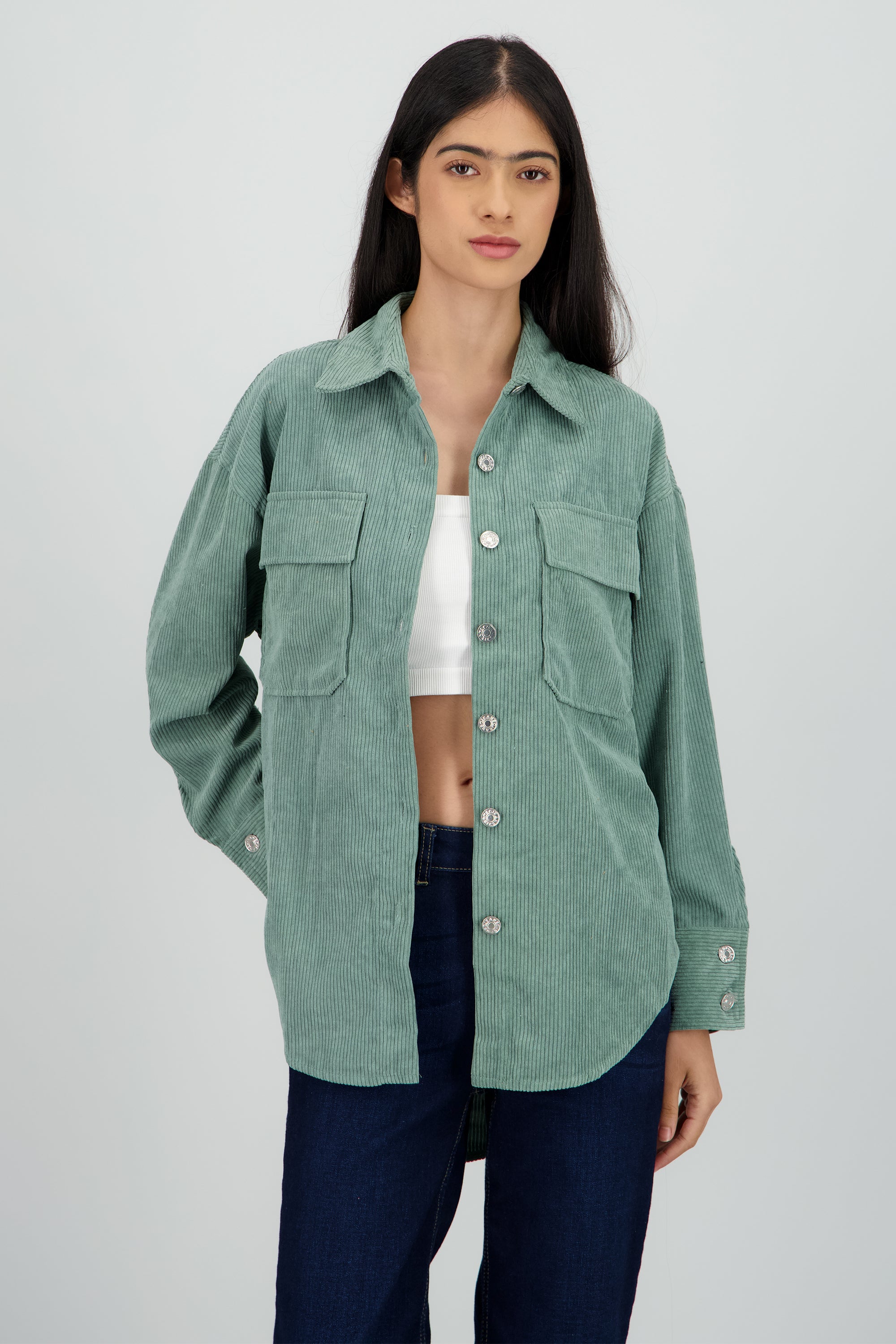 Sobrecamisa oversized pana MENTA