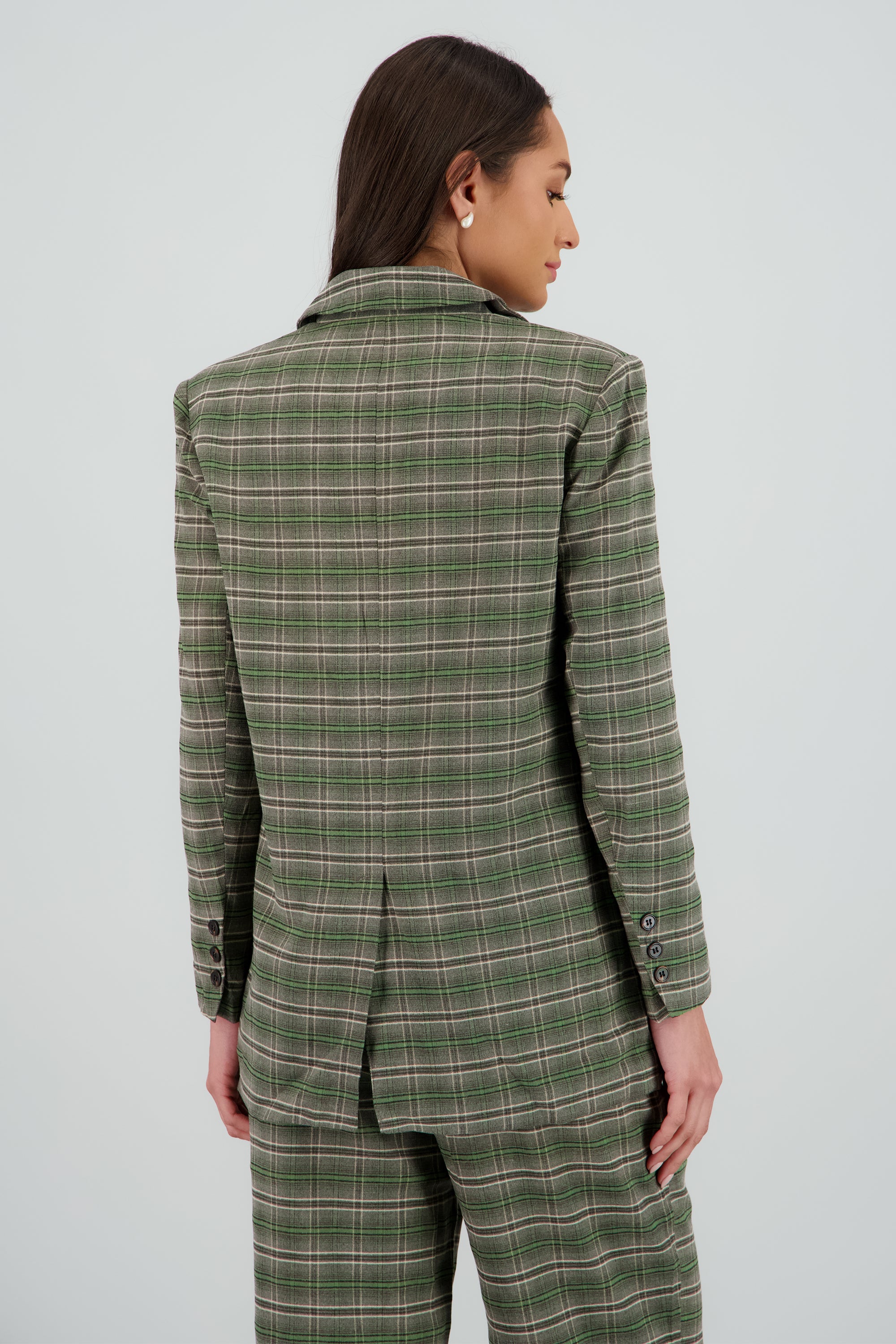Saco oversized cuadros GRIS