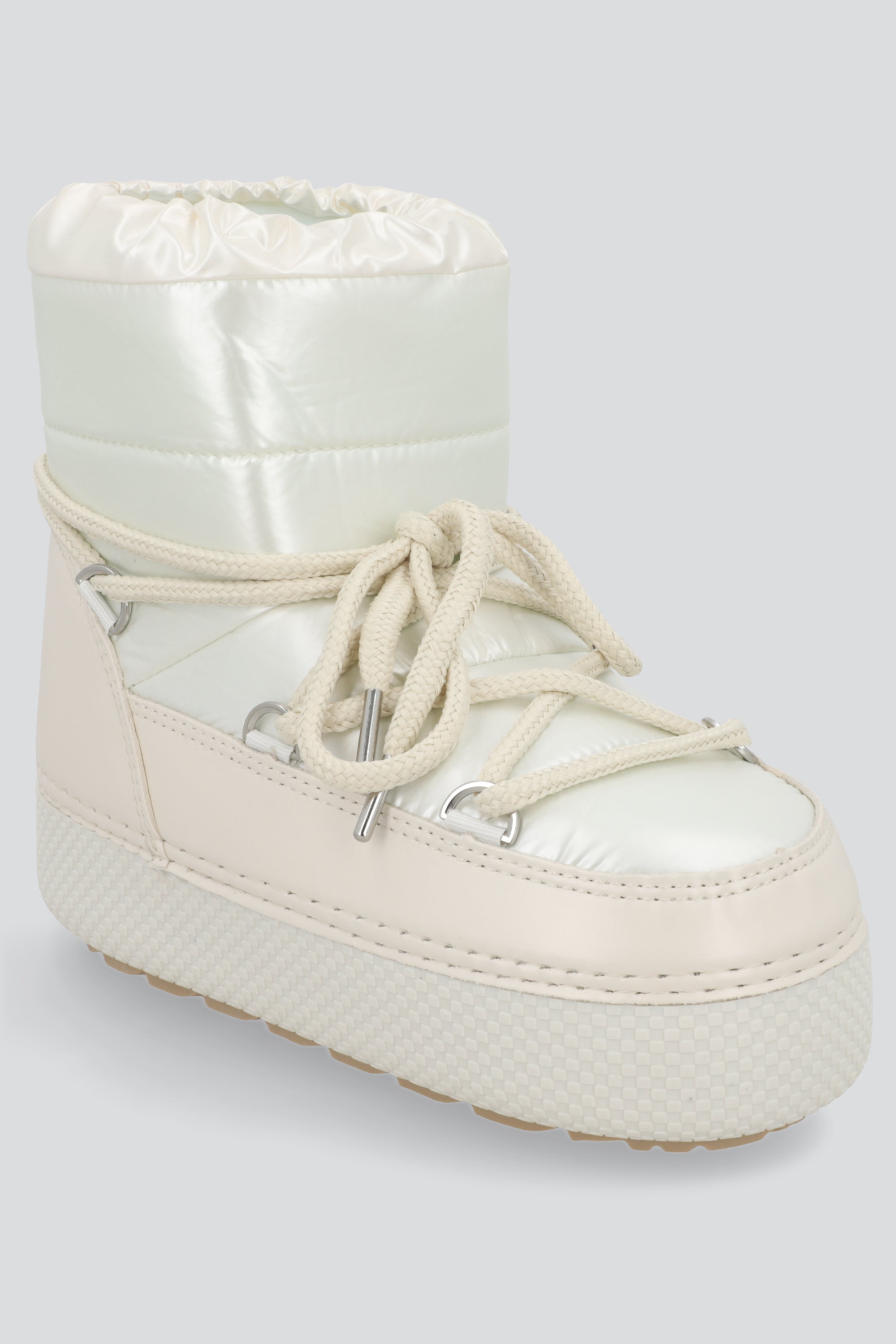 Botas chunky con cordones HUESO