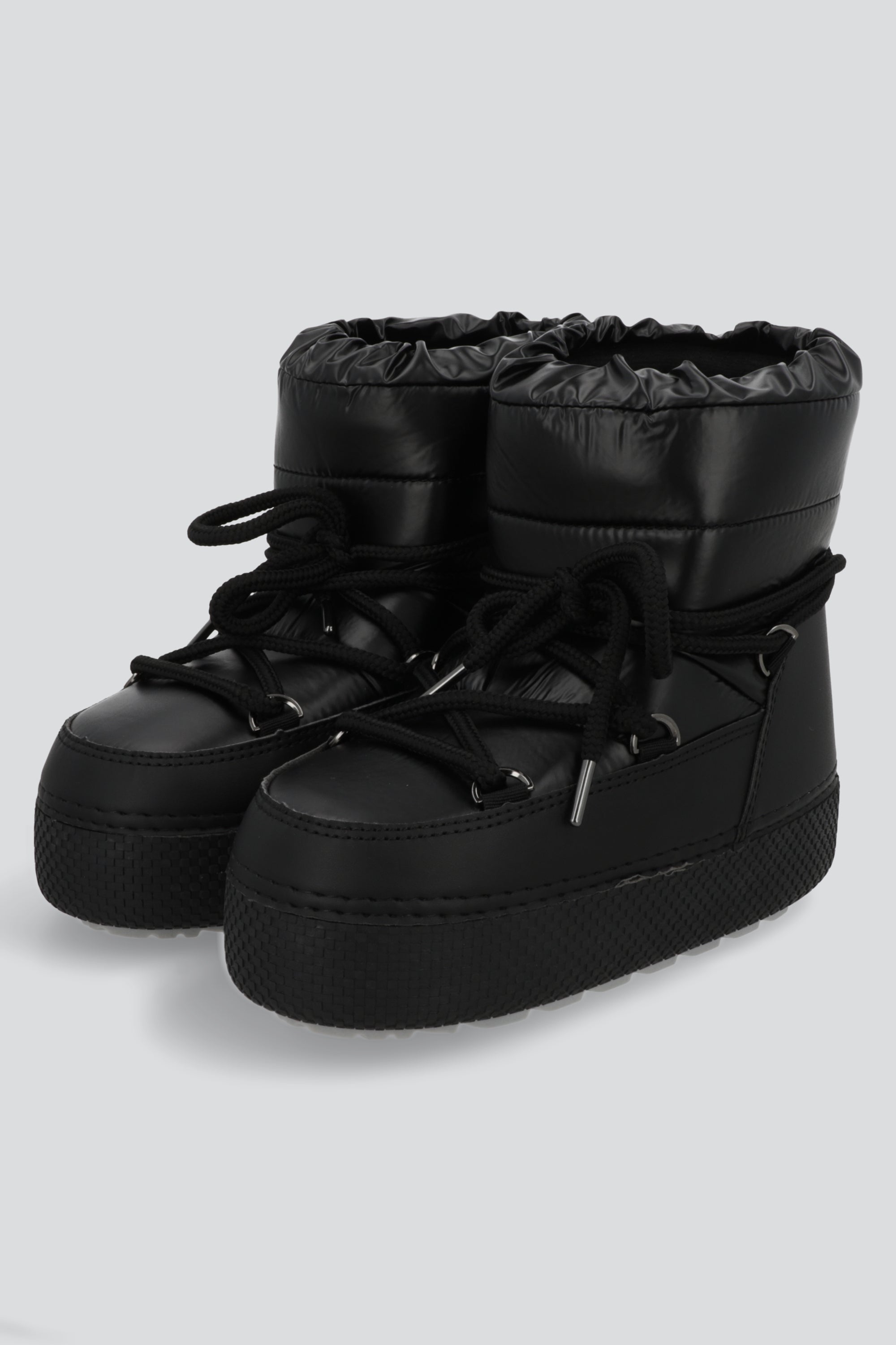 Botas chunky con cordones NEGRO