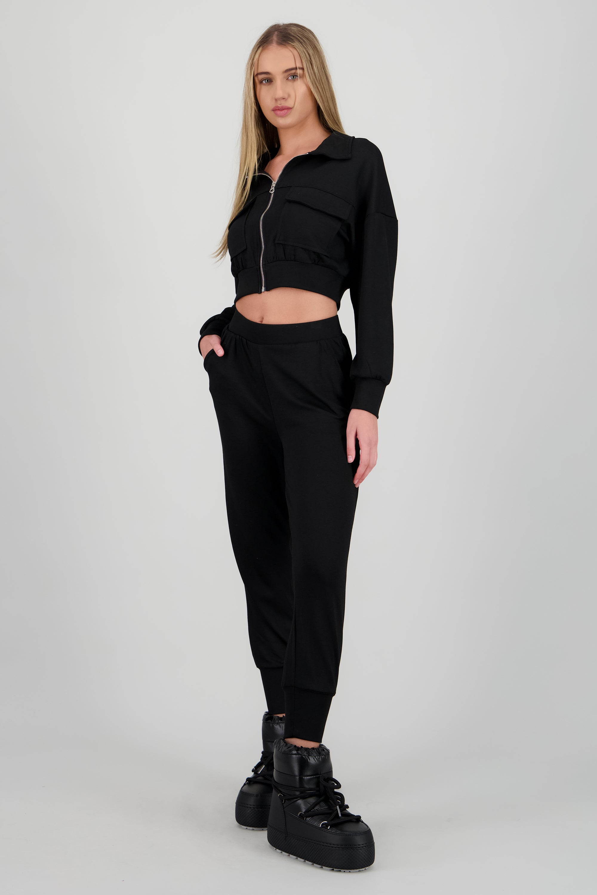 Botas chunky con cordones NEGRO