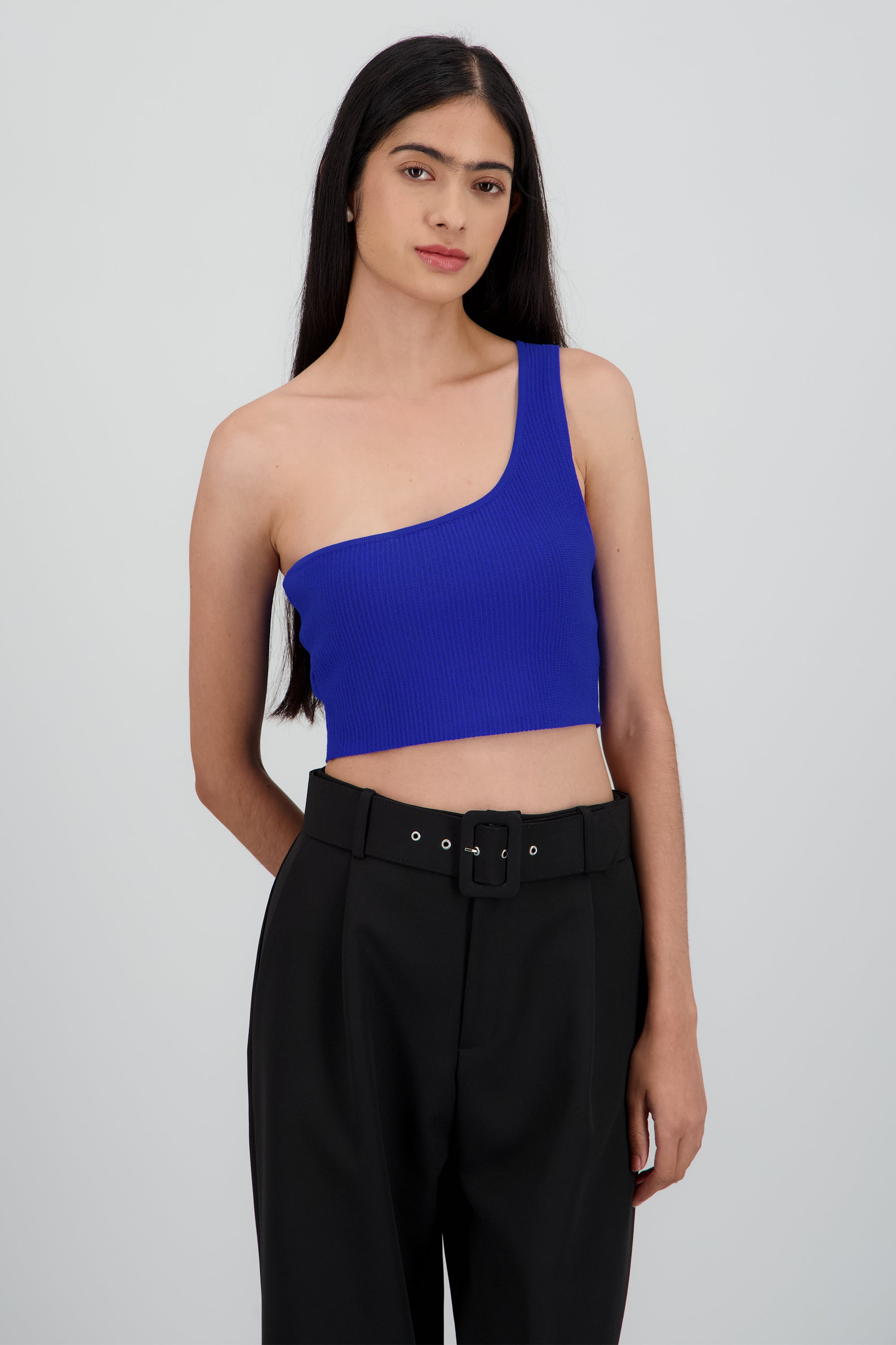 Top one shoulder AZUL REY