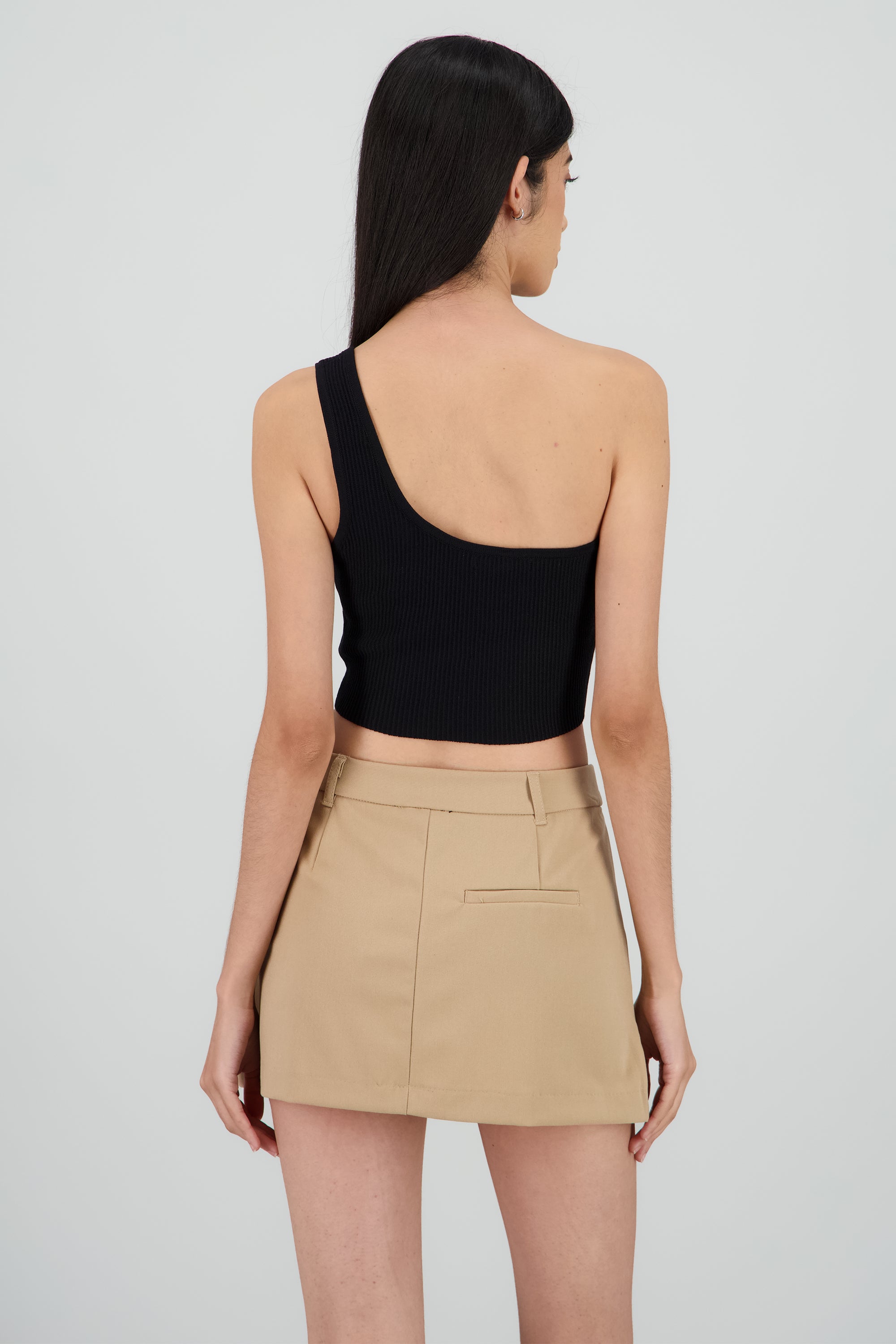 Top one shoulder NEGRO