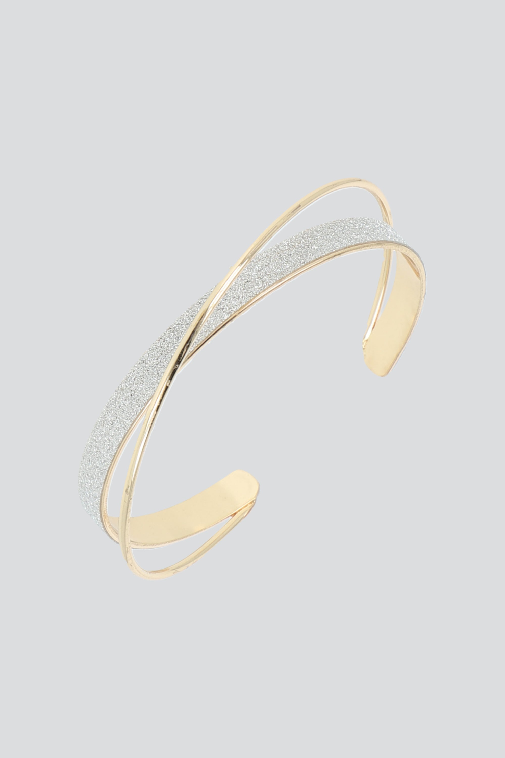 Cuff 2 lineas glitter ORO