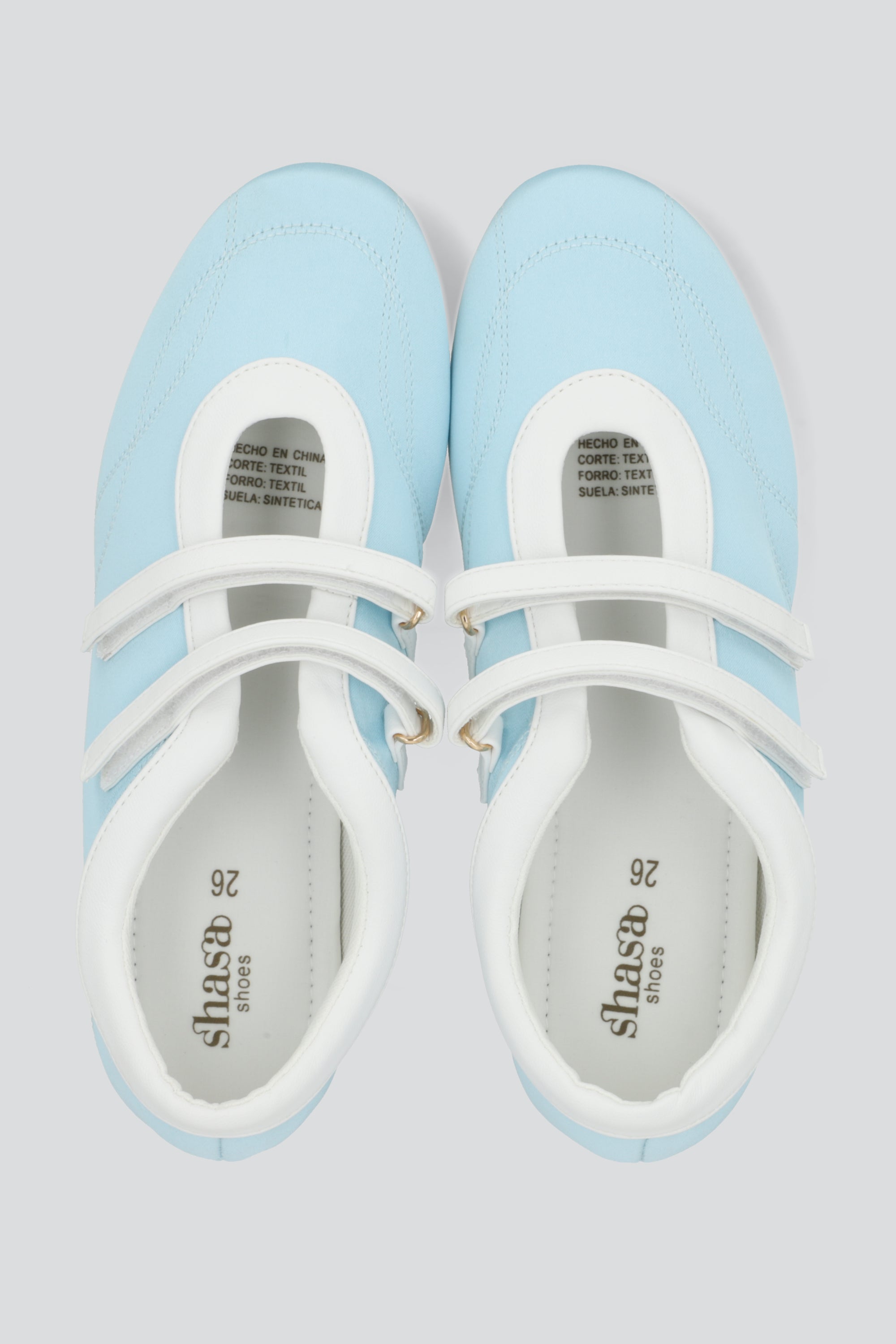 Tenis flat mary jane AZUL CIELO