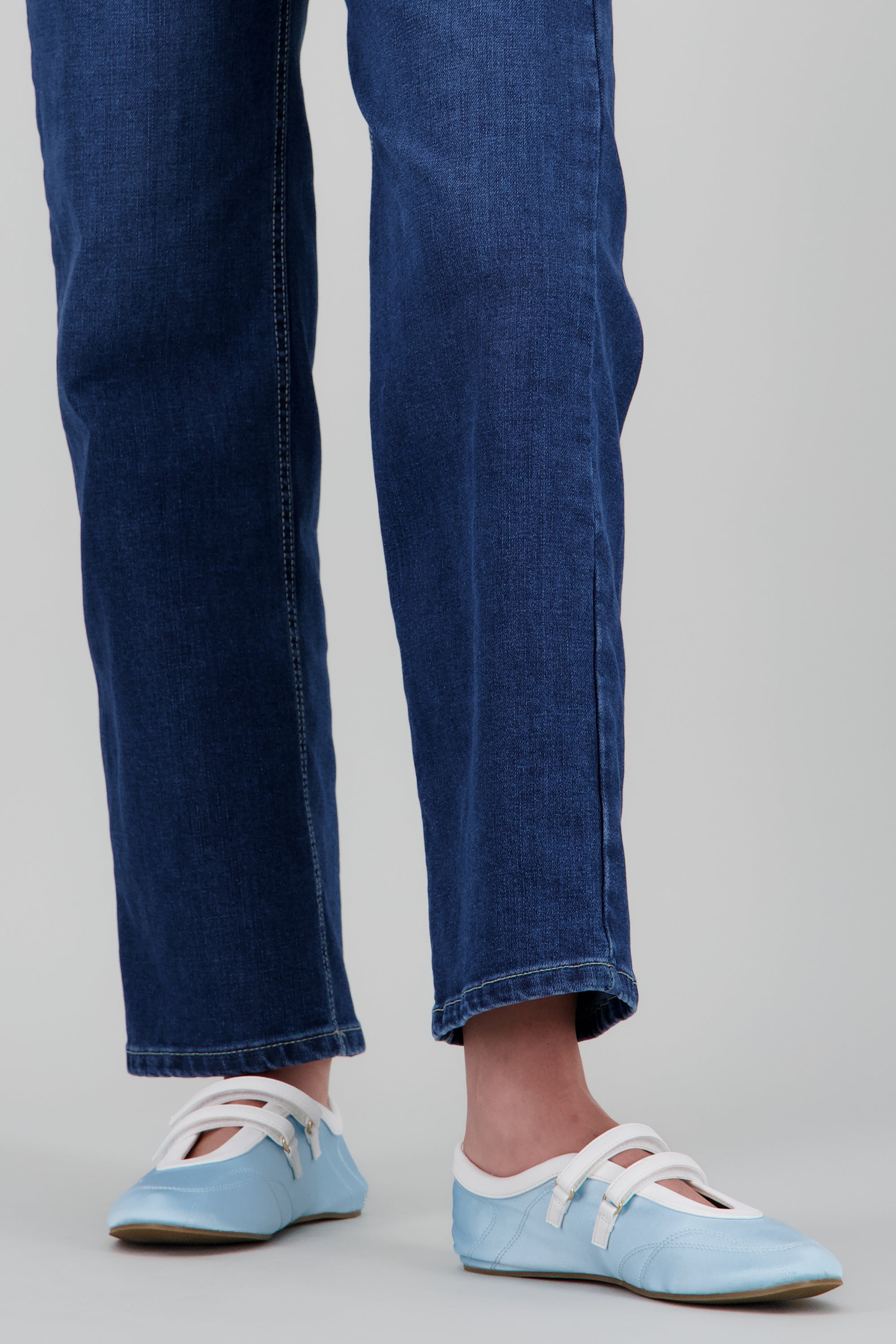 Tenis flat mary jane AZUL CIELO