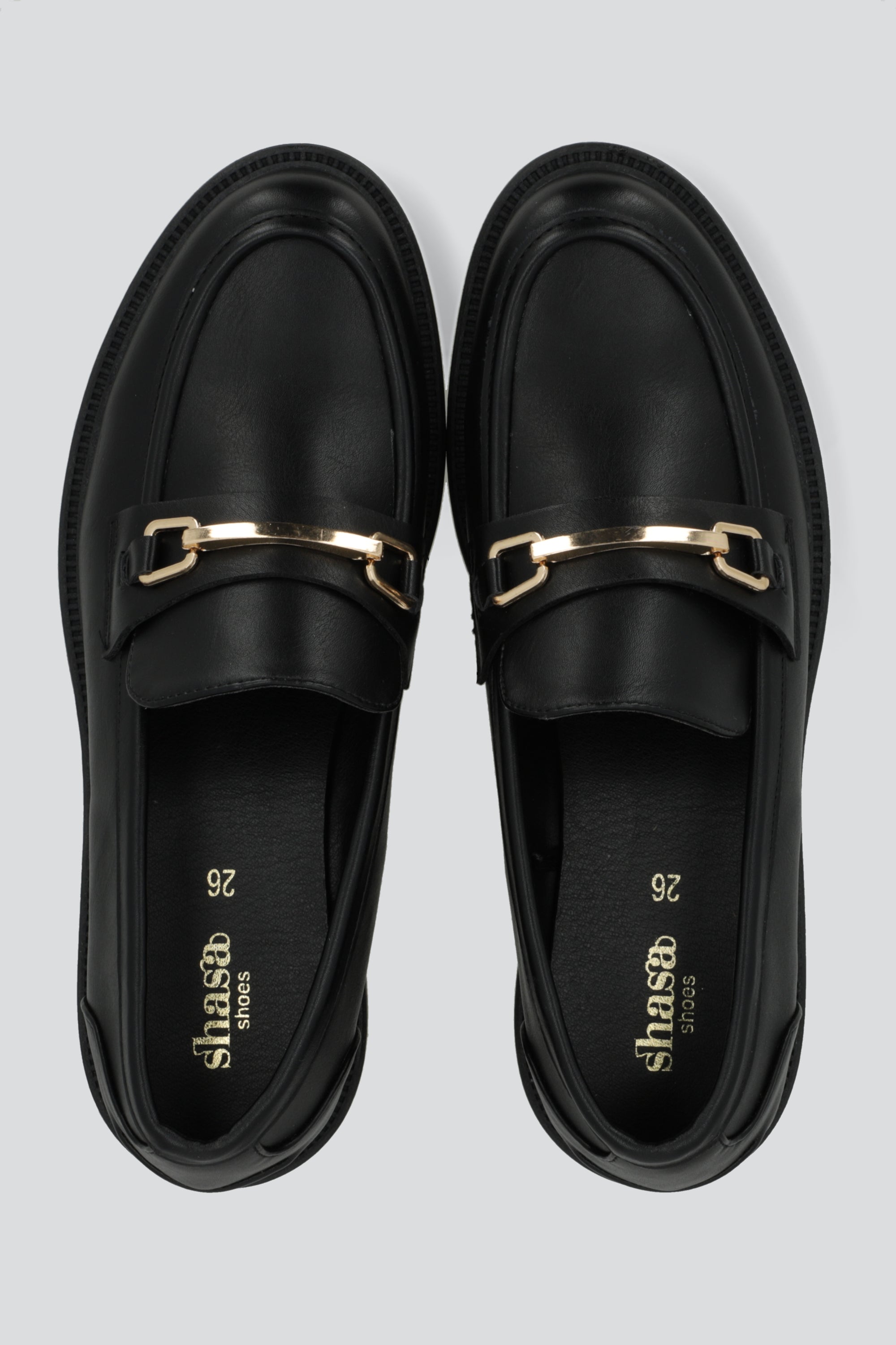 Loafer sencillo hebilla NEGRO