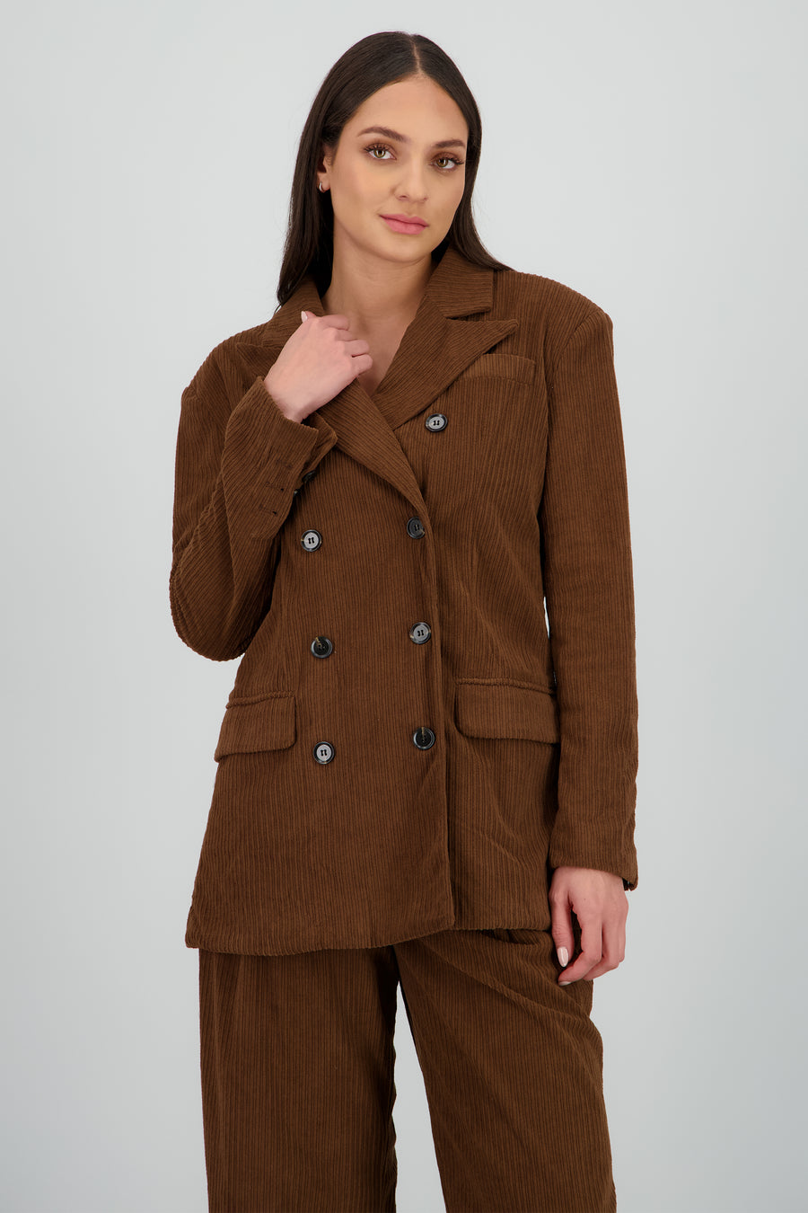 Saco oversized pana