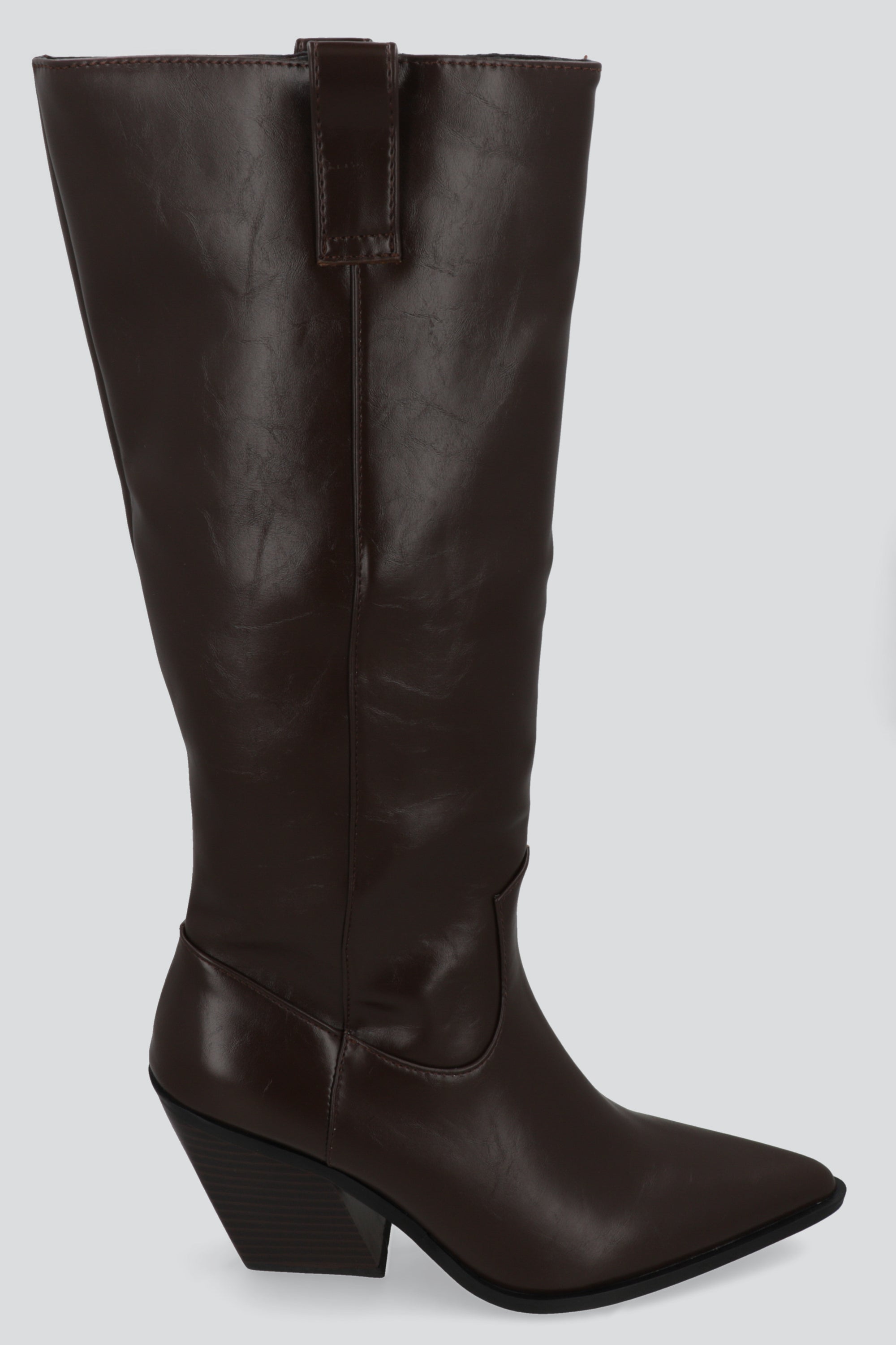 Bota vaquera lisa CHOCOLATE