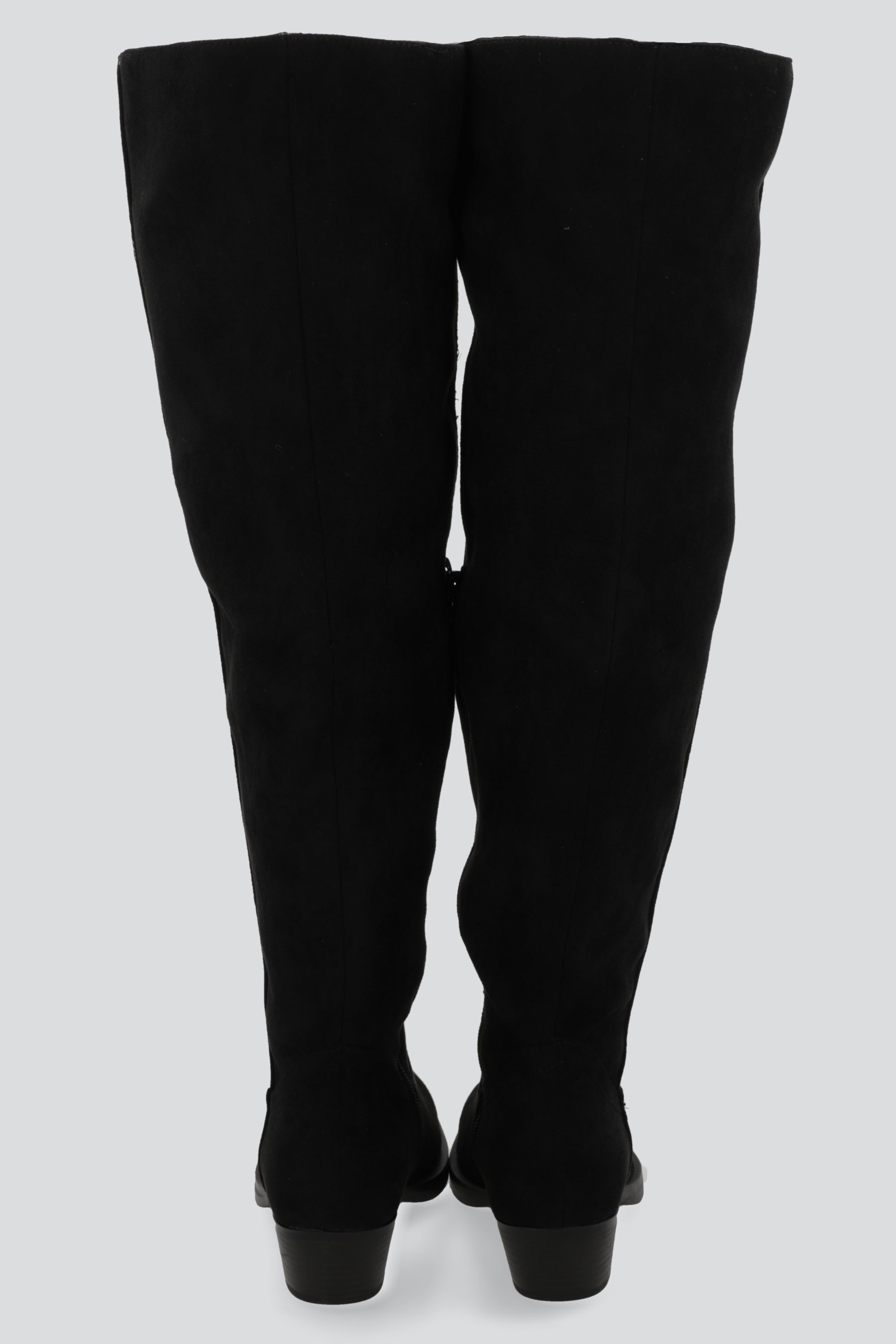 Bota vaquera overknee gamucina NEGRO