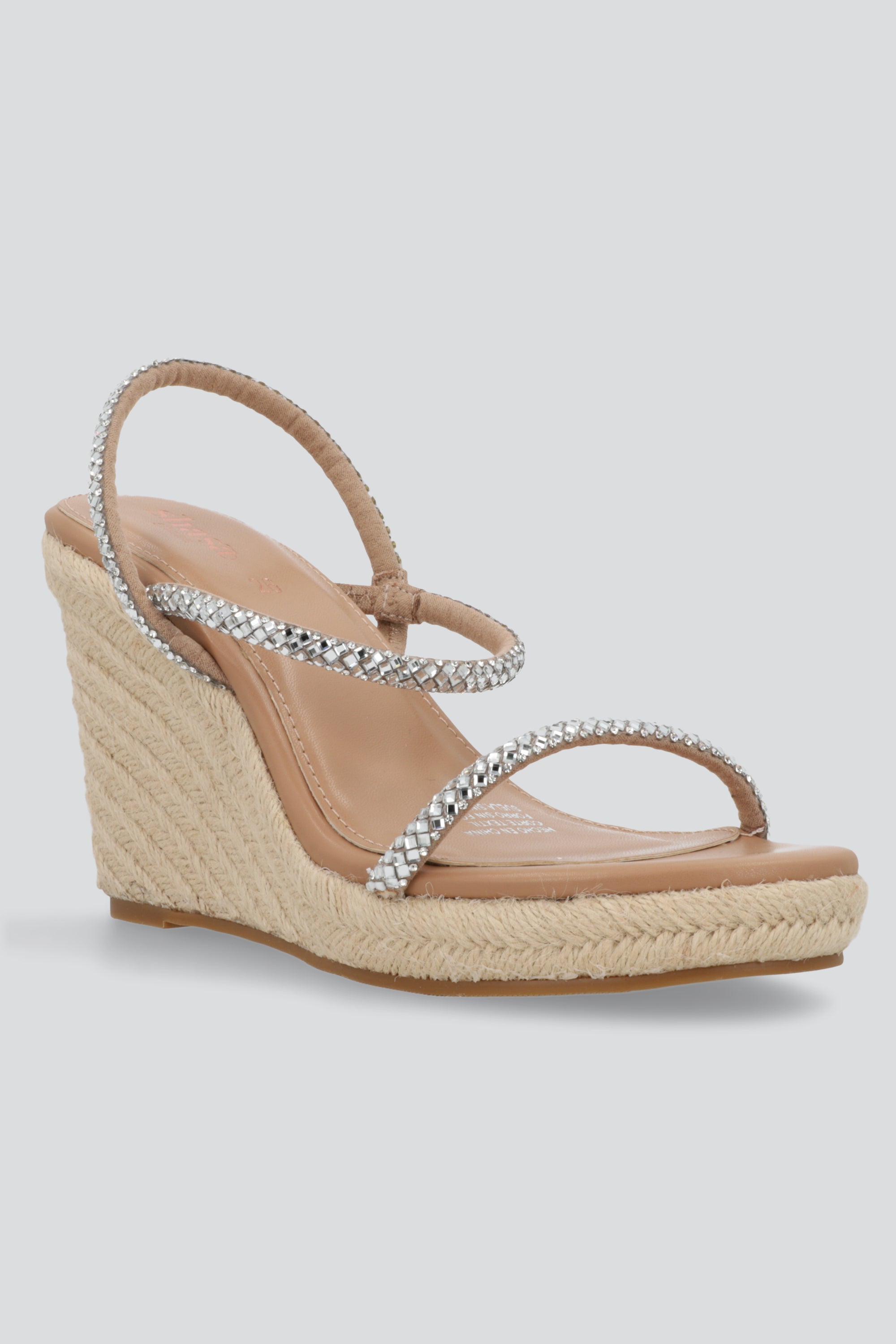 Cuña tiras brillos roca CAMELLO