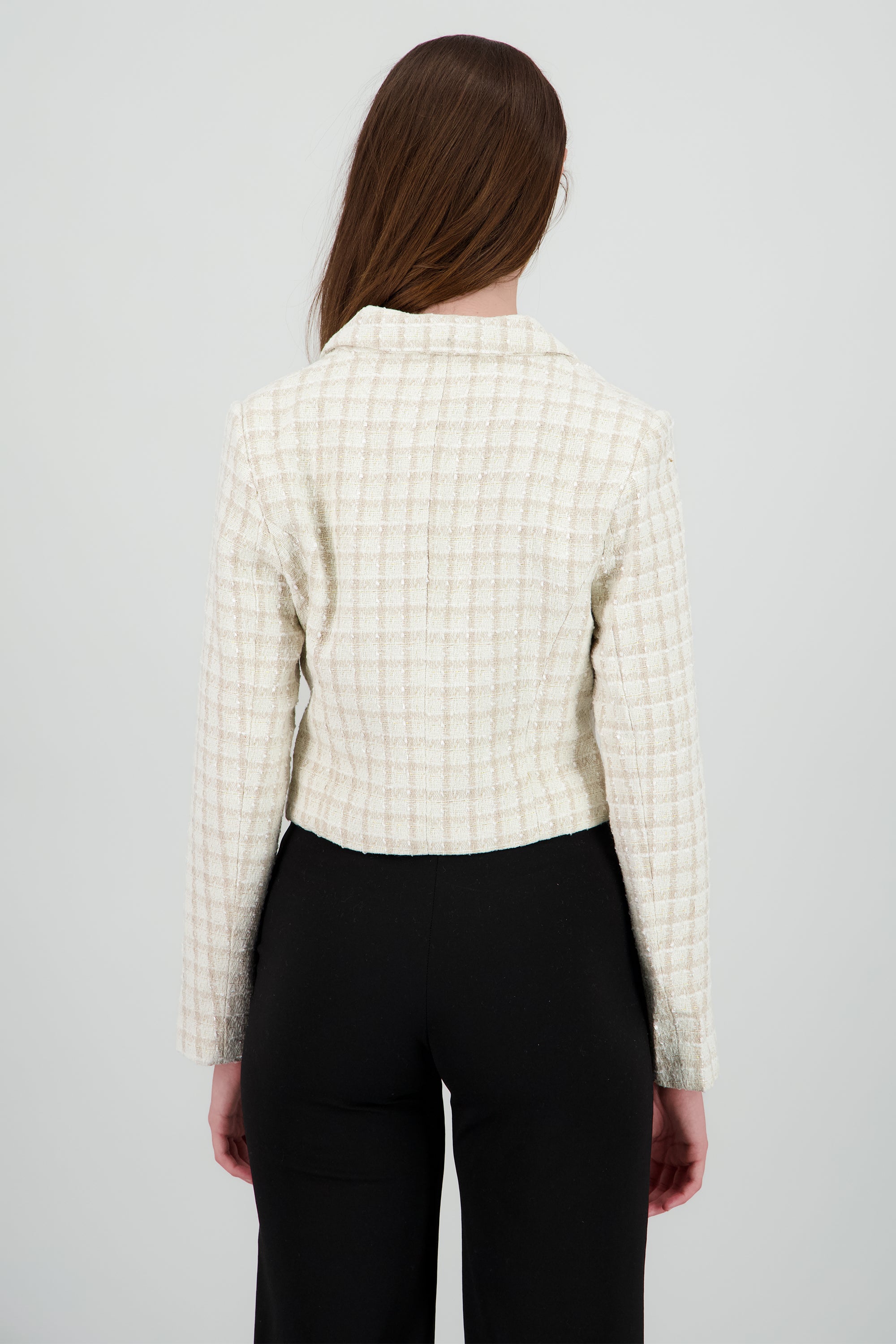 Saco crop tweed BEIGE