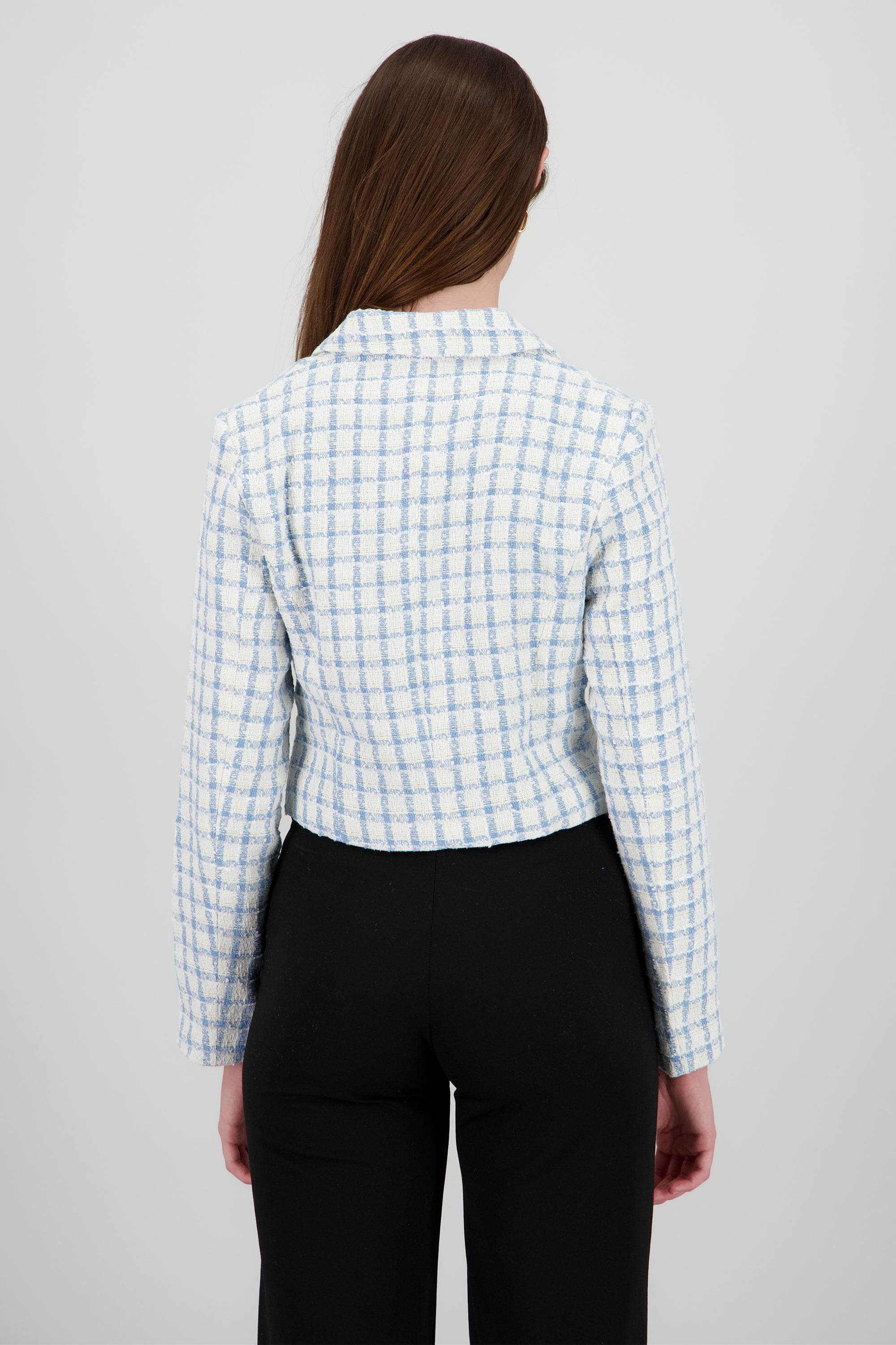 Saco crop tweed AZUL