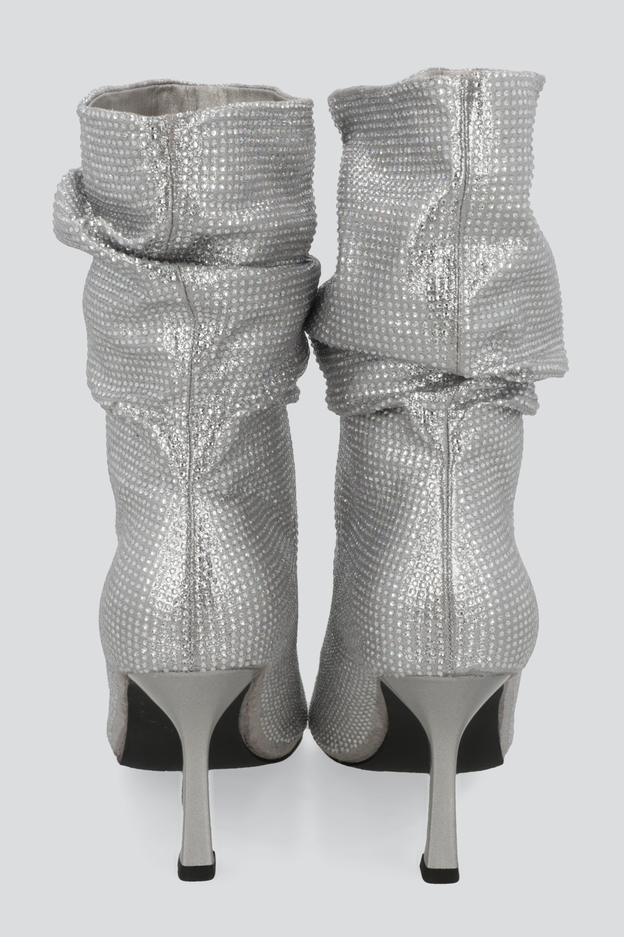 Botin slouchy full brillos PLATA