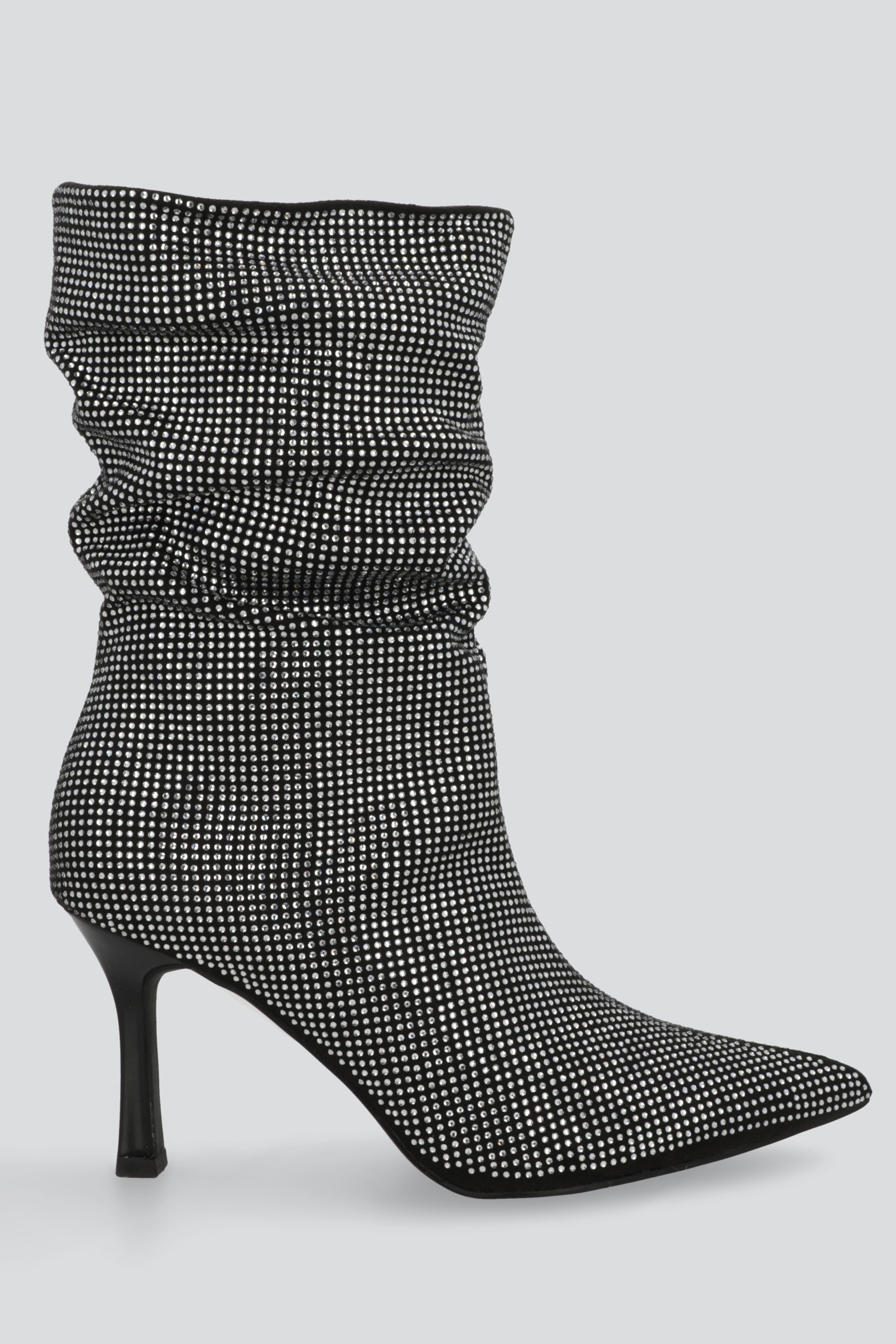 Botin slouchy full brillos NEGRO