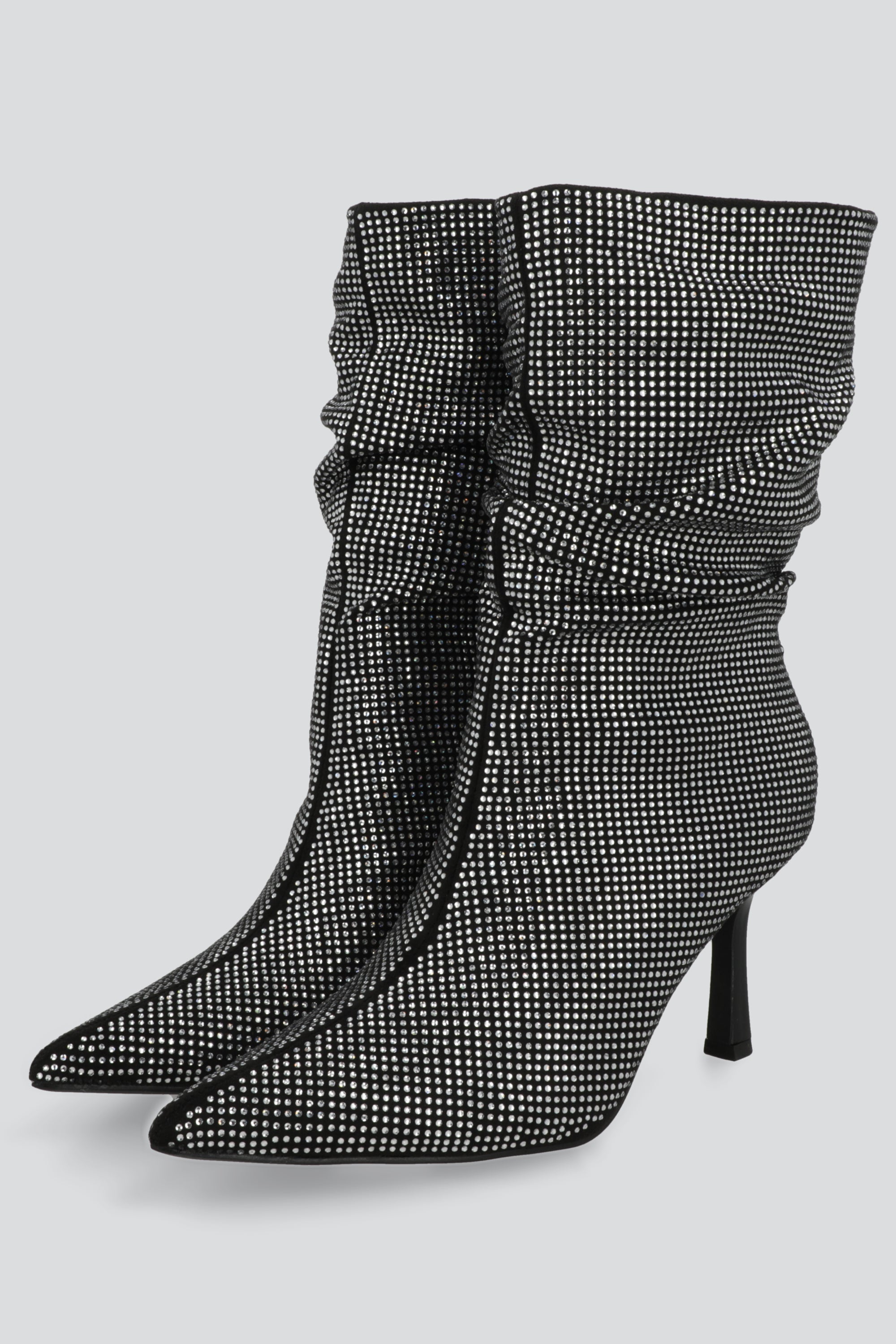 Botin slouchy full brillos NEGRO