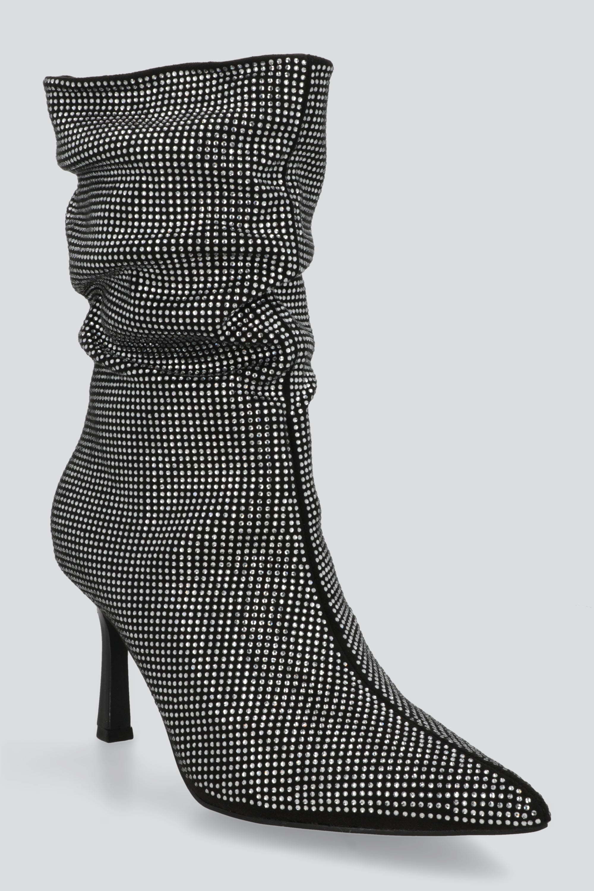 Botin slouchy full brillos NEGRO