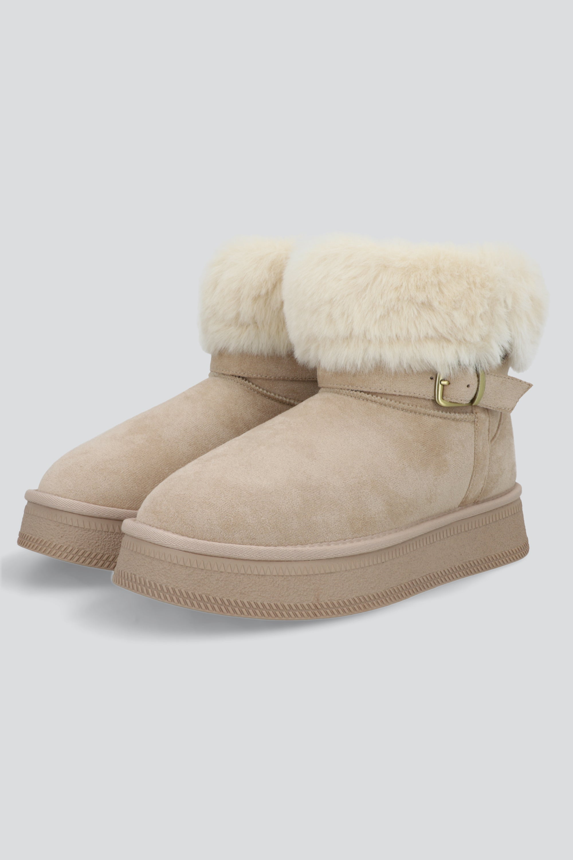 Bota invierno peluche plataforma TAUPE