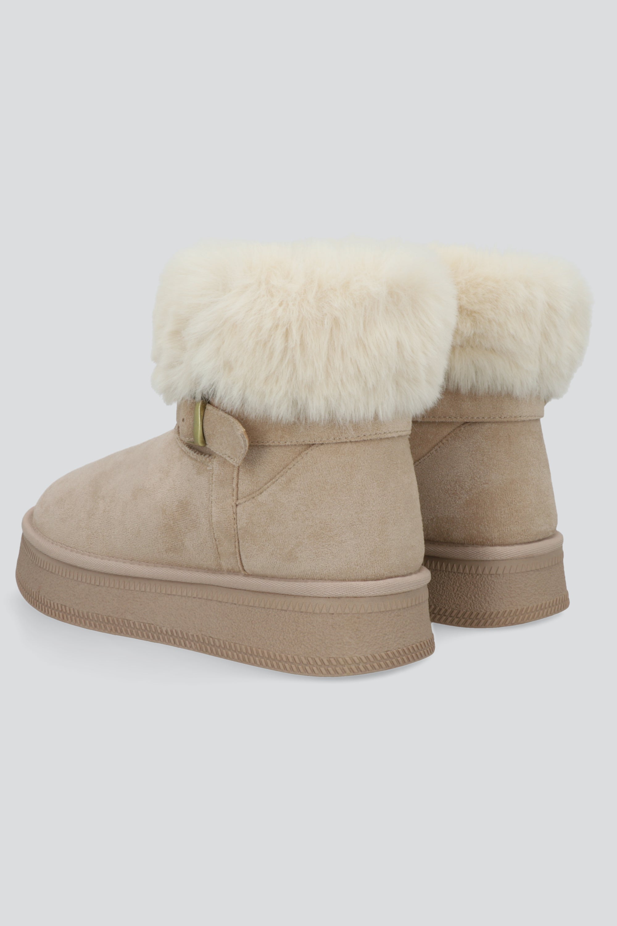 Bota invierno peluche plataforma TAUPE