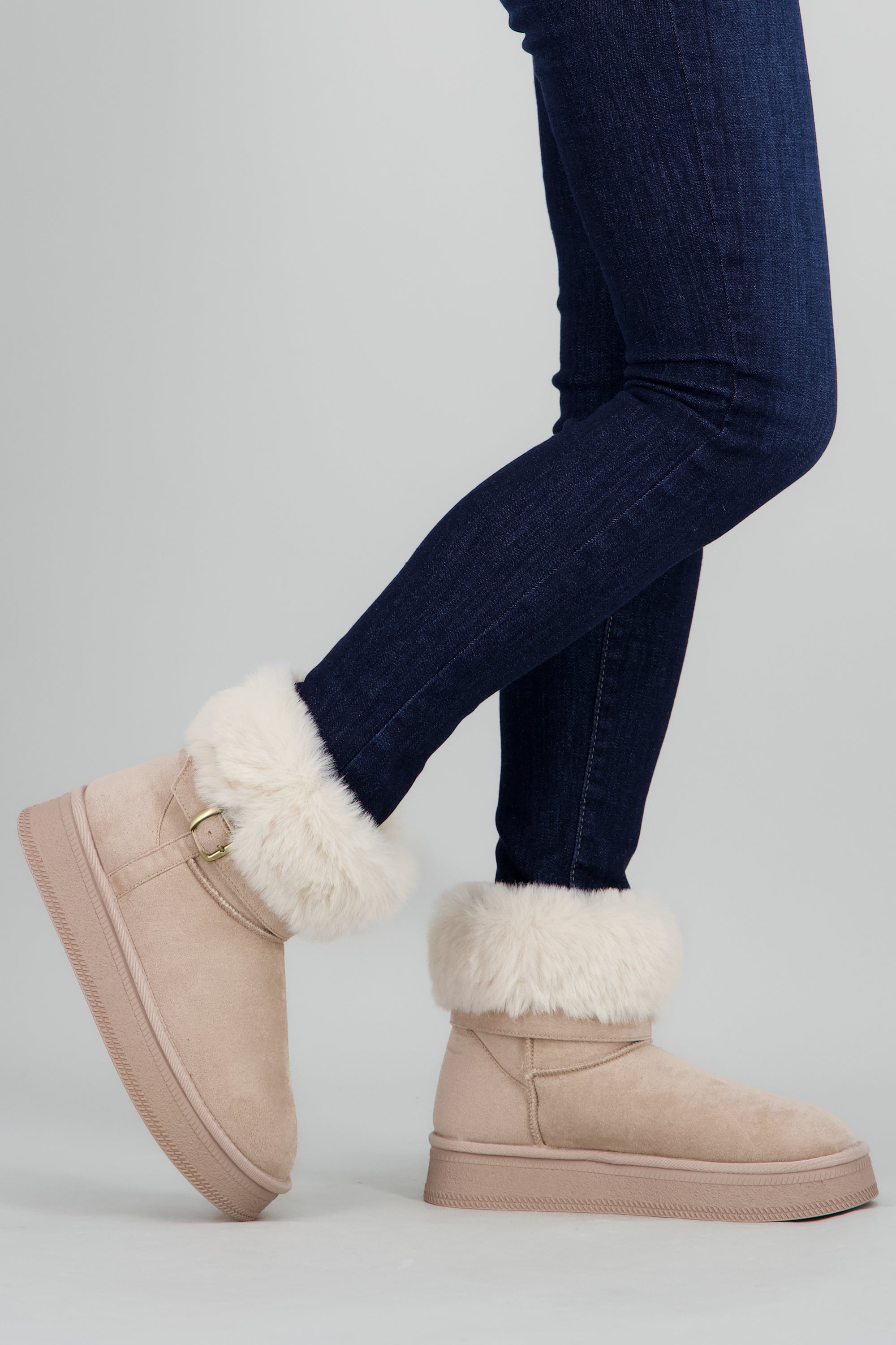 Bota invierno peluche plataforma TAUPE