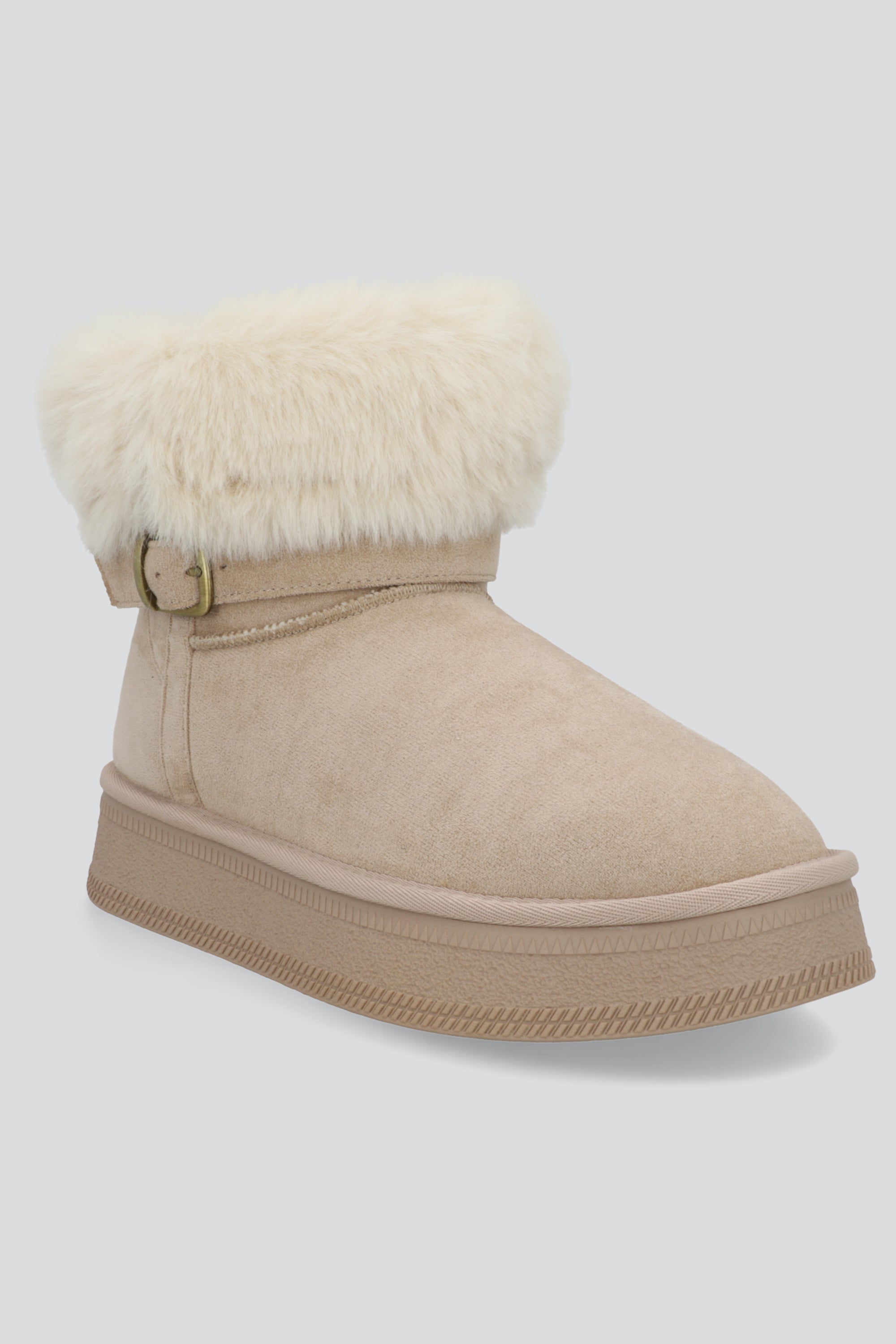 Bota invierno peluche plataforma TAUPE