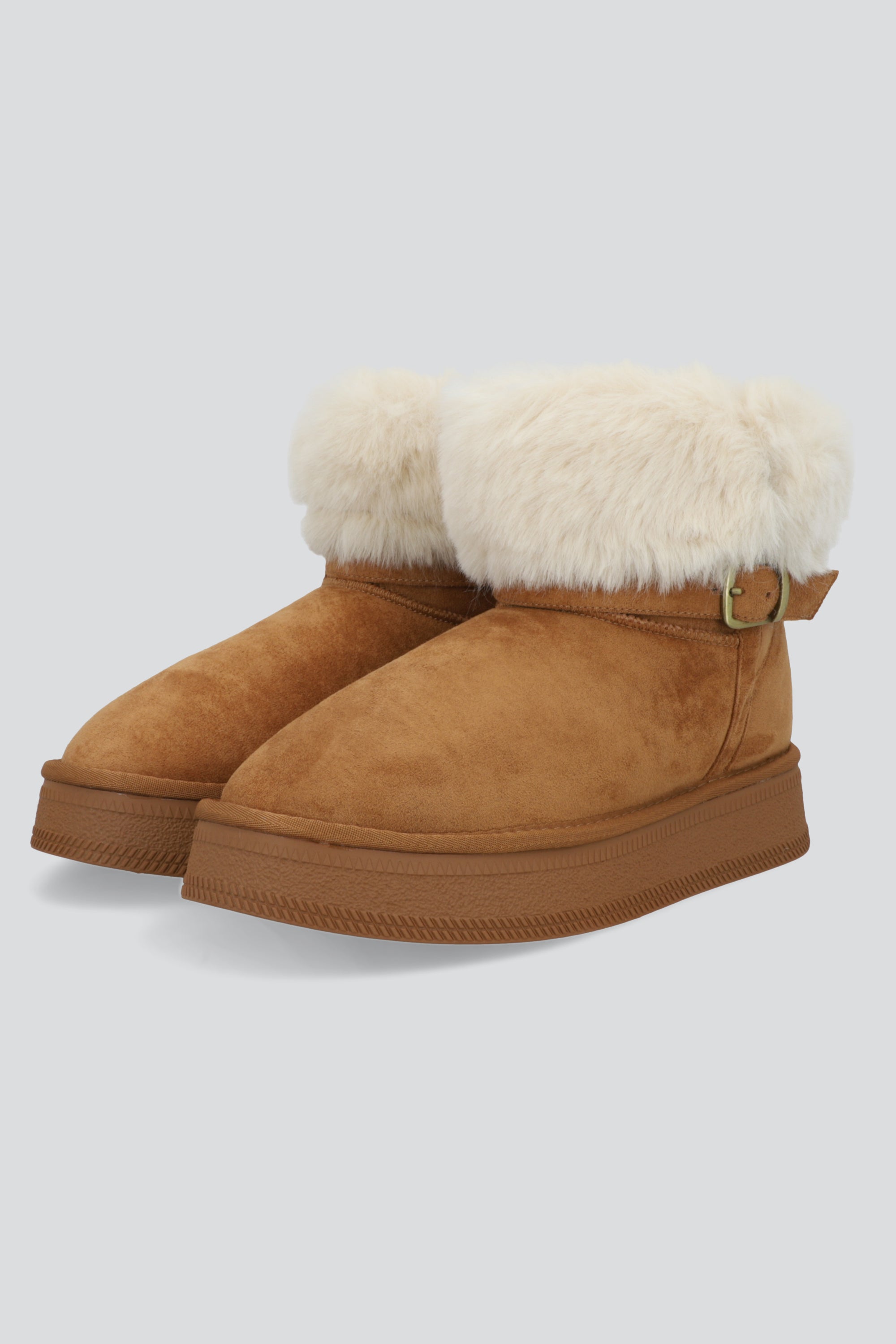 Bota invierno peluche plataforma CAMELLO