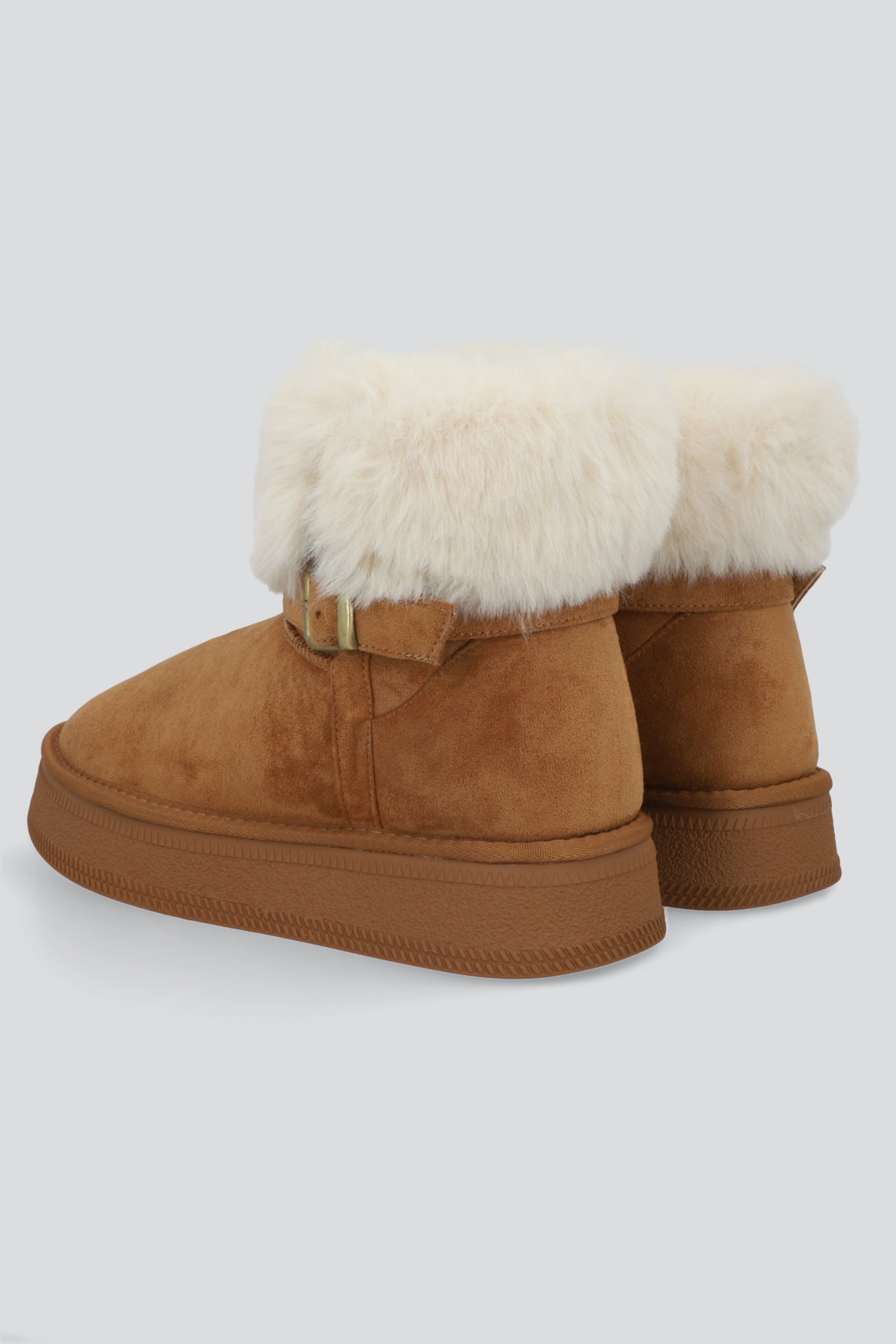 Bota invierno peluche plataforma CAMELLO