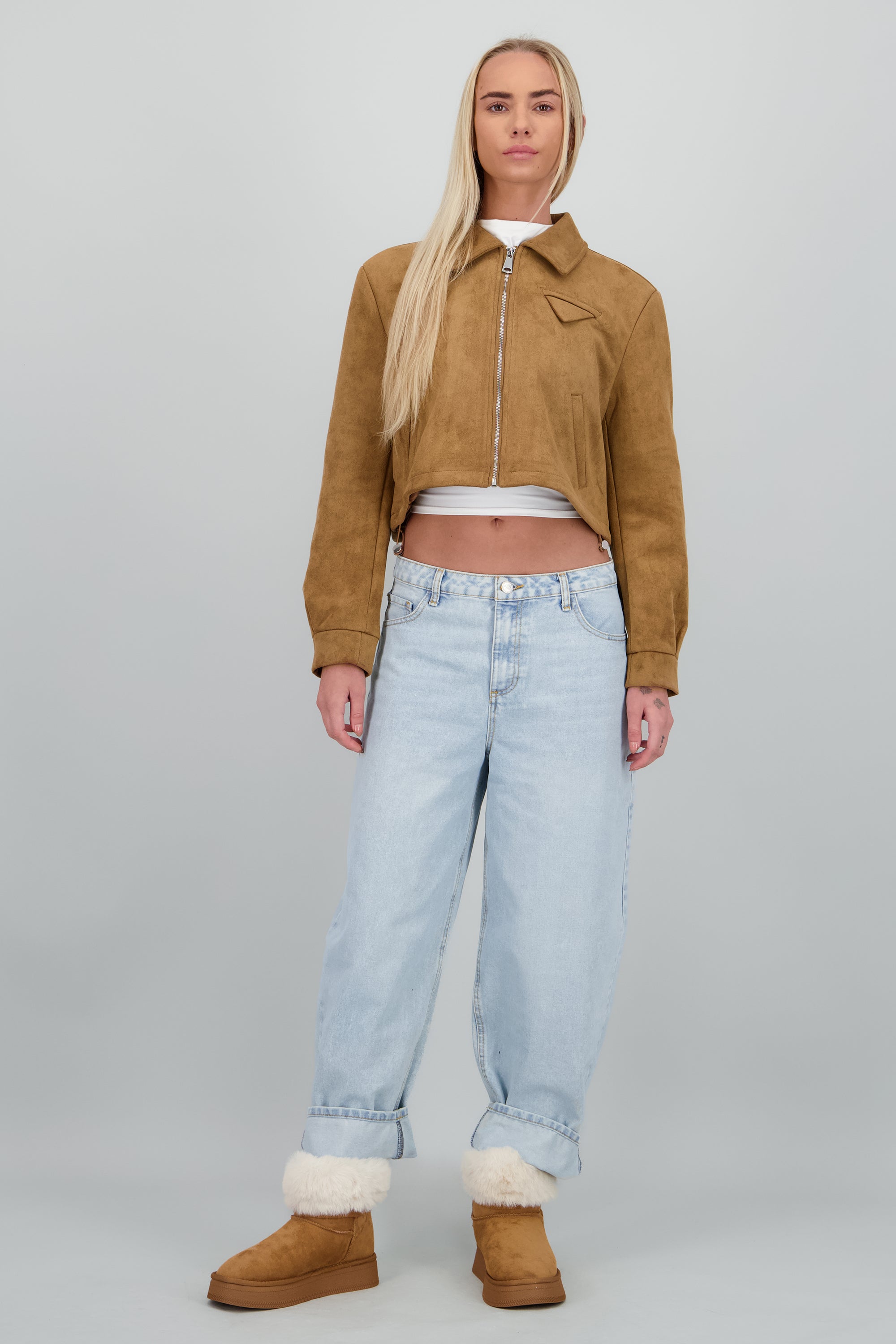 Bota invierno peluche plataforma CAMELLO