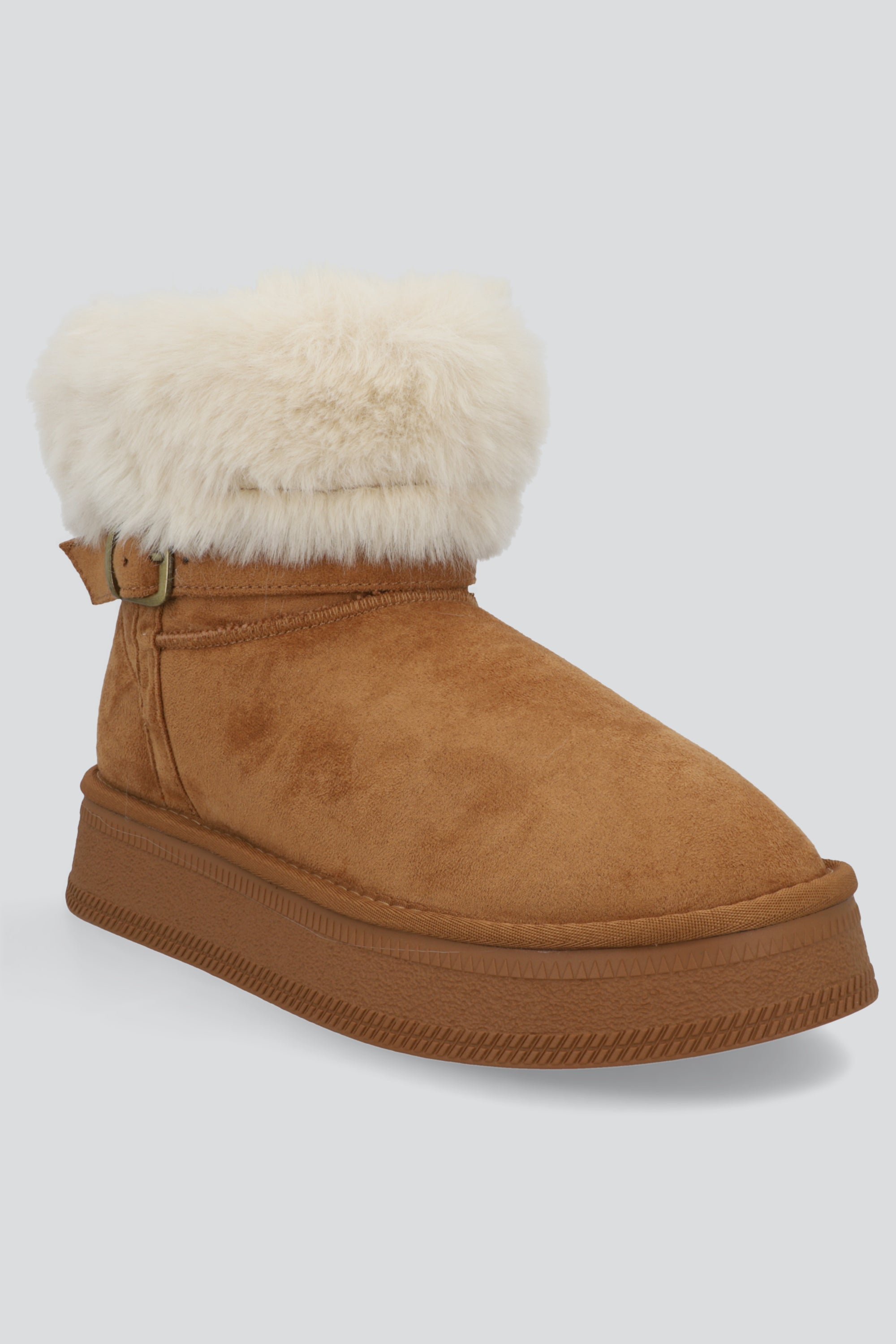 Bota invierno peluche plataforma CAMELLO