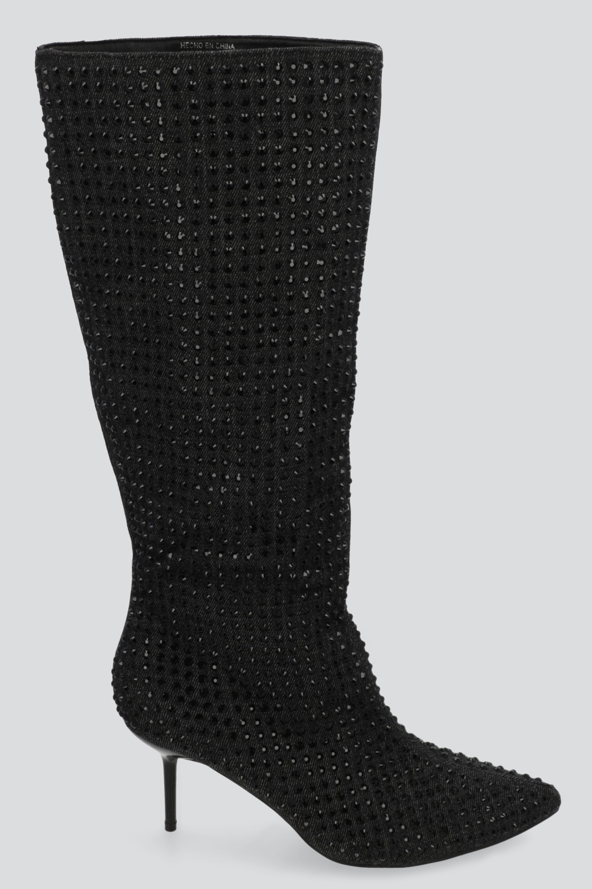 Bota pointy full brillos NEGRO