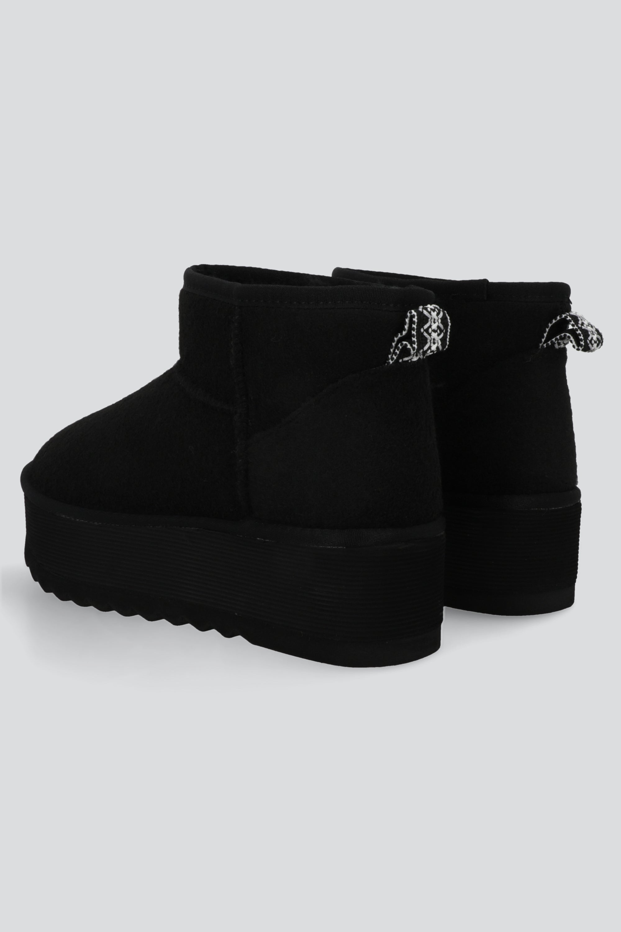 Bota invierno corta sherpa NEGRO