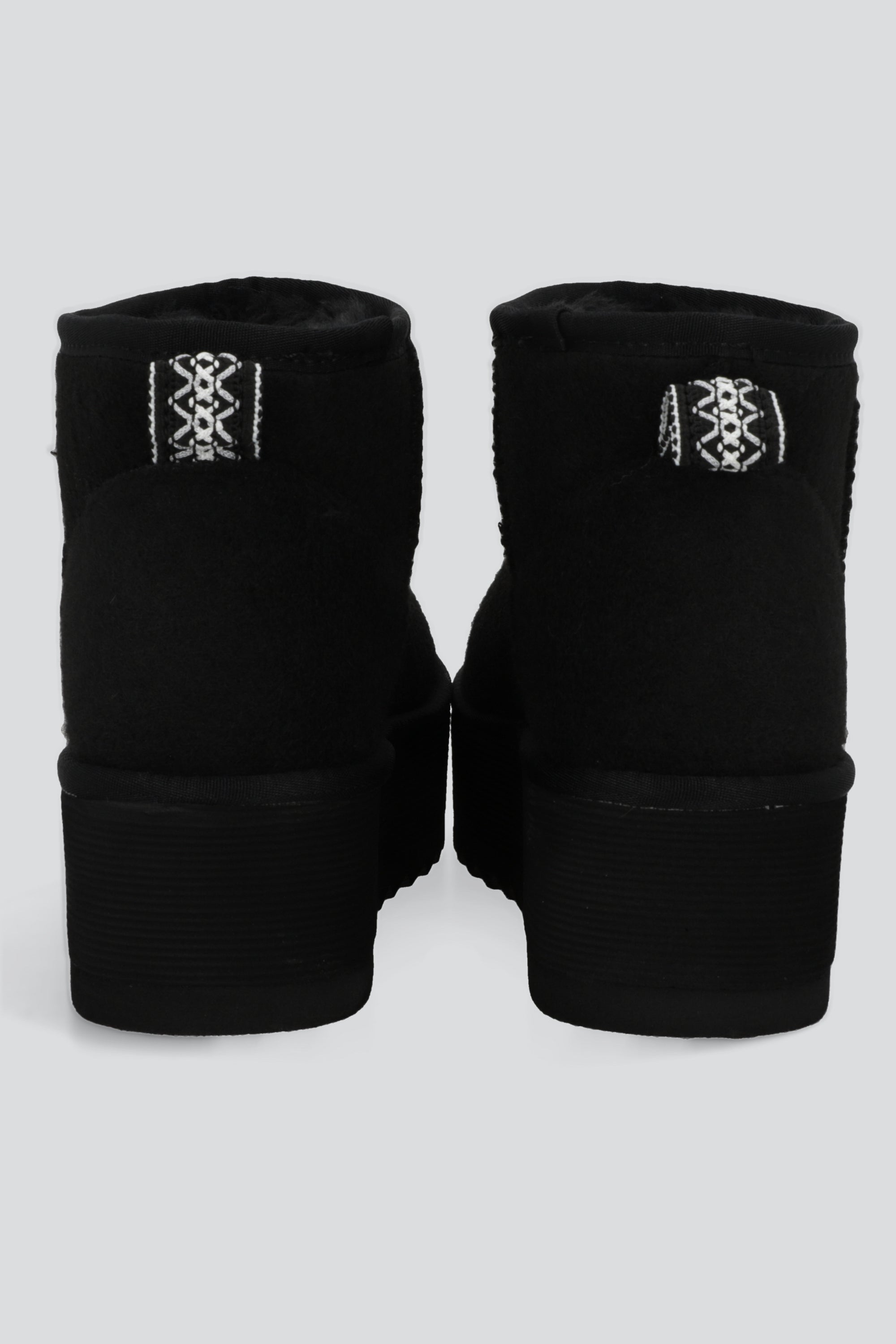 Bota invierno corta sherpa NEGRO