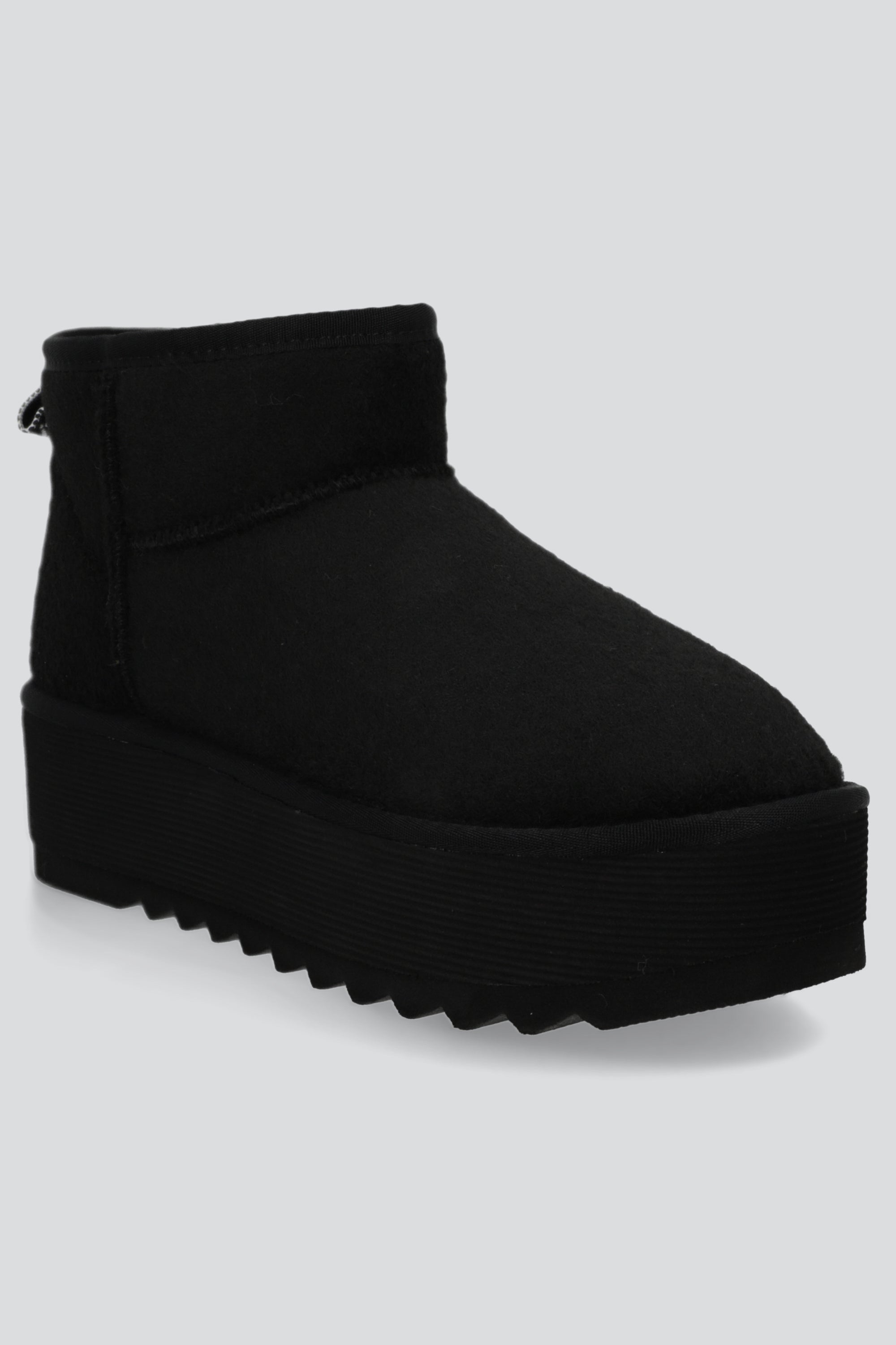 Bota invierno corta sherpa NEGRO
