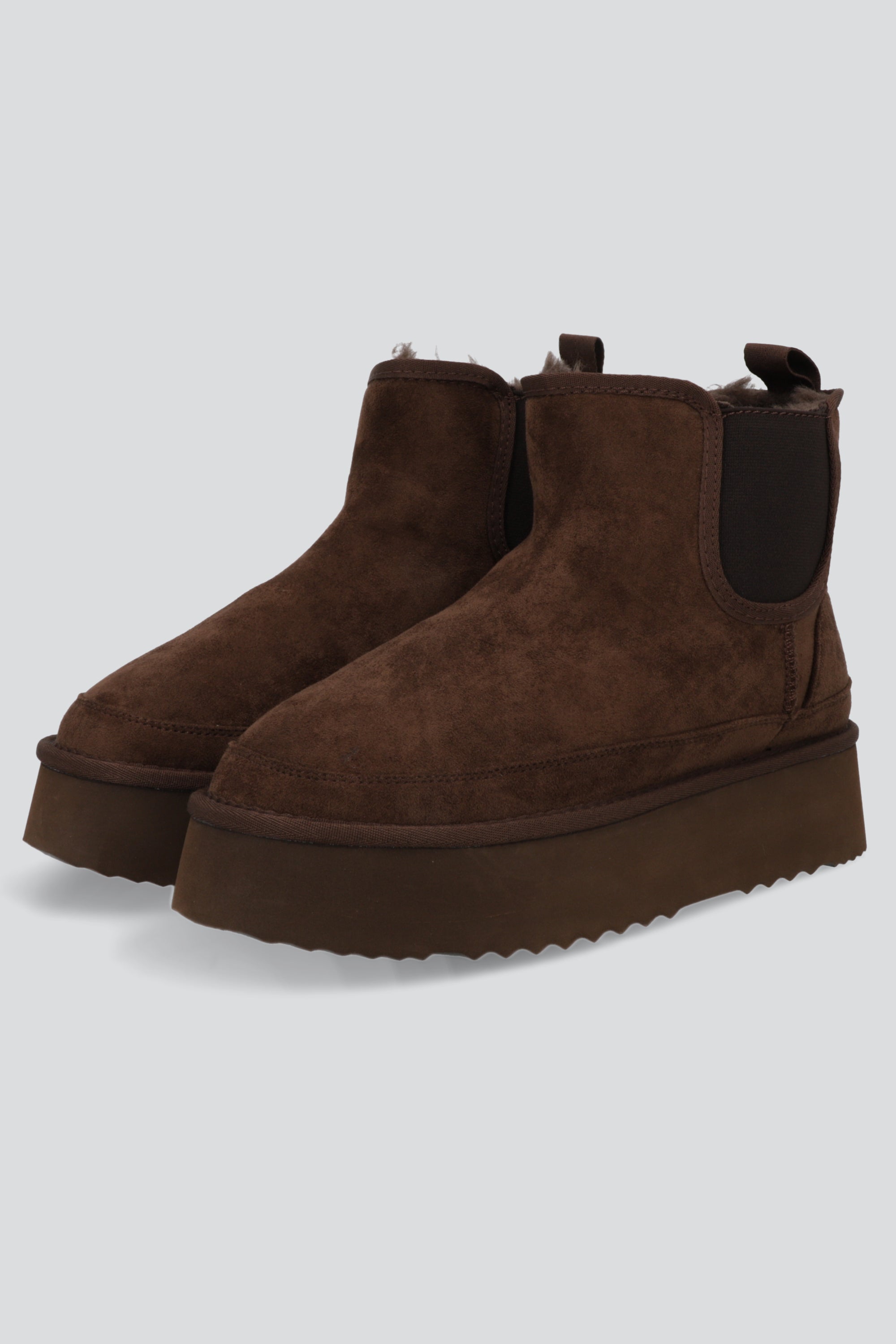 Bota invierno elastico sherpa CAFE