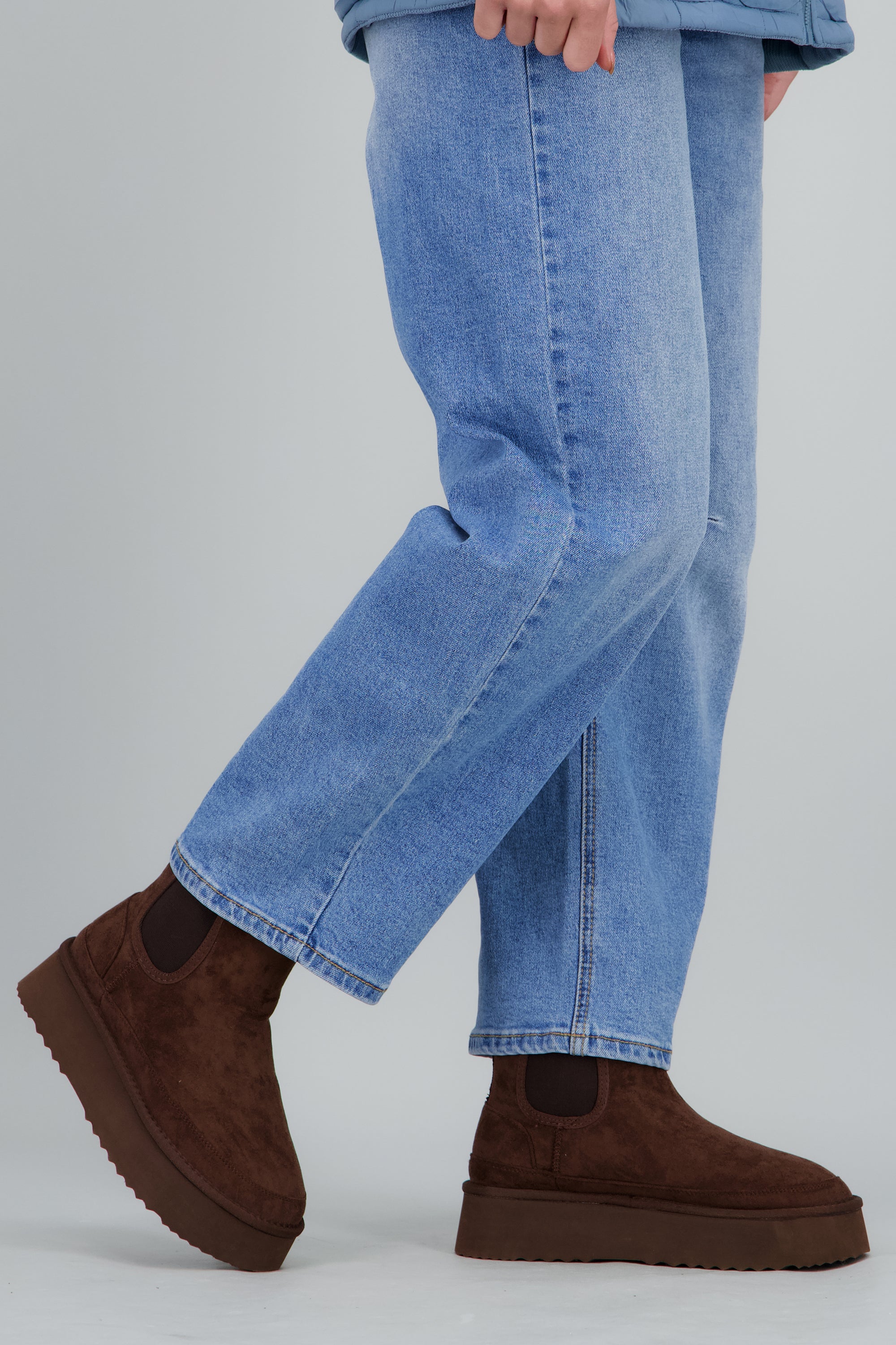 Bota invierno elastico sherpa CAFE