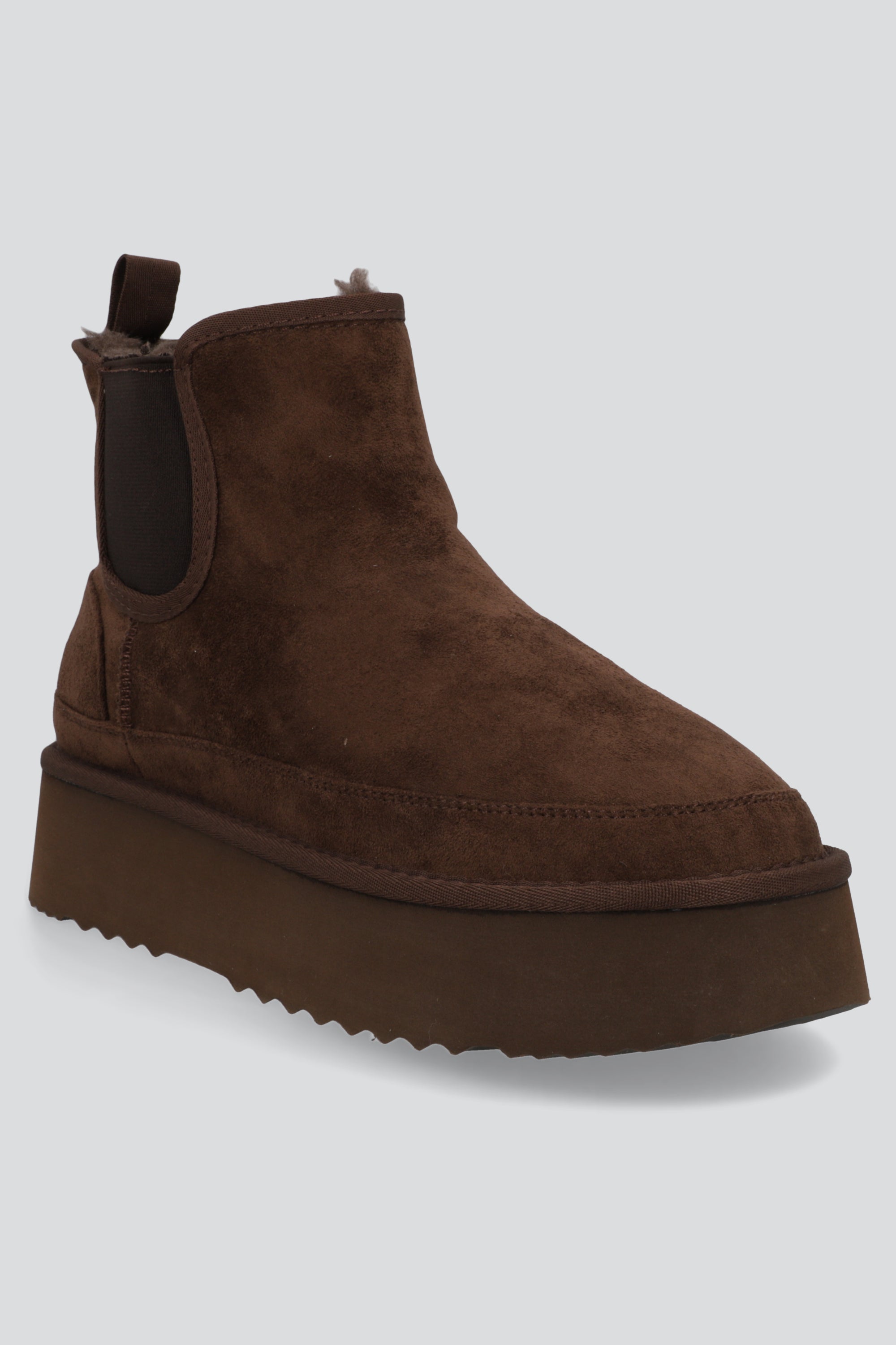 Bota invierno elastico sherpa CAFE