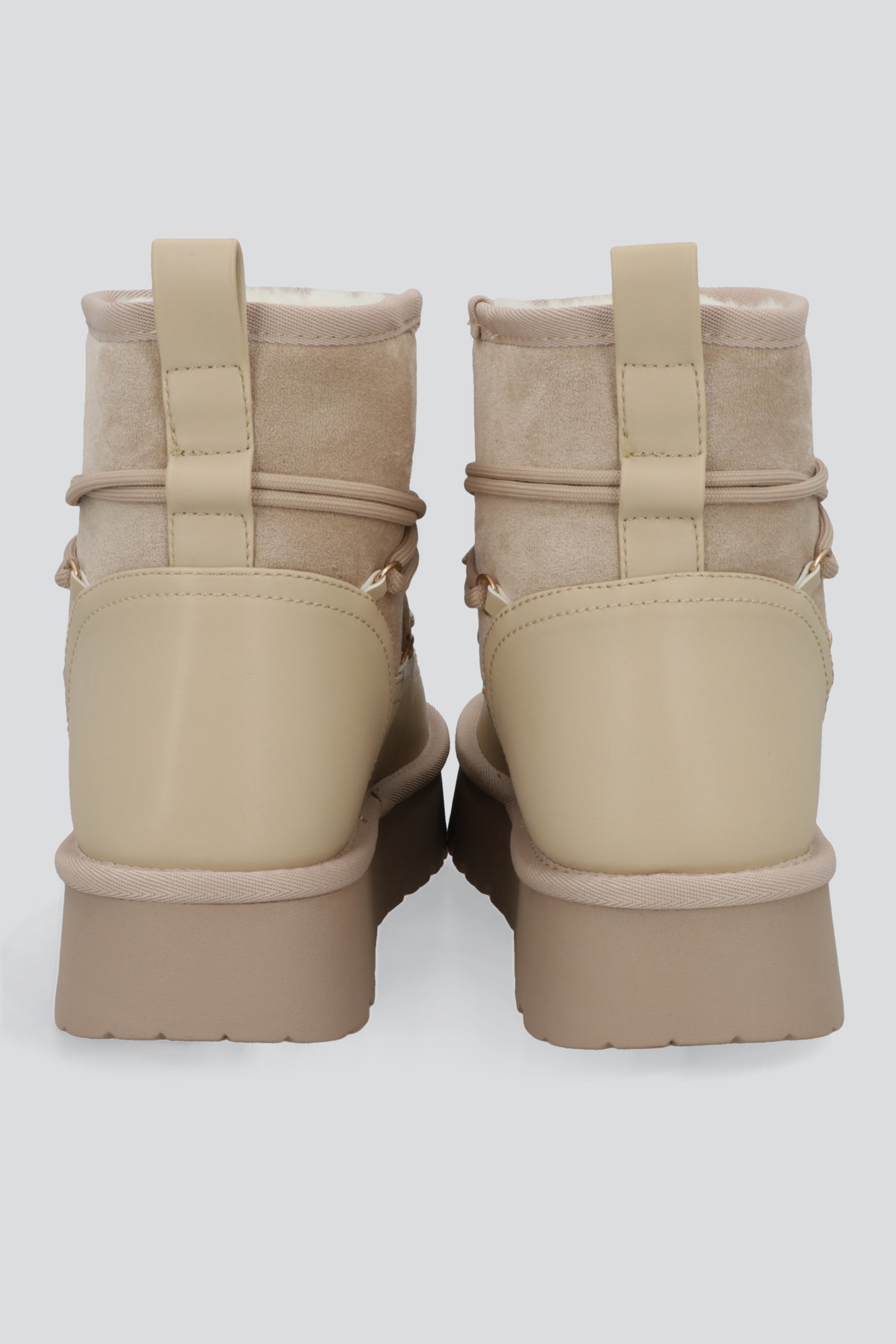 Bota invierno cordon plataforma TAUPE