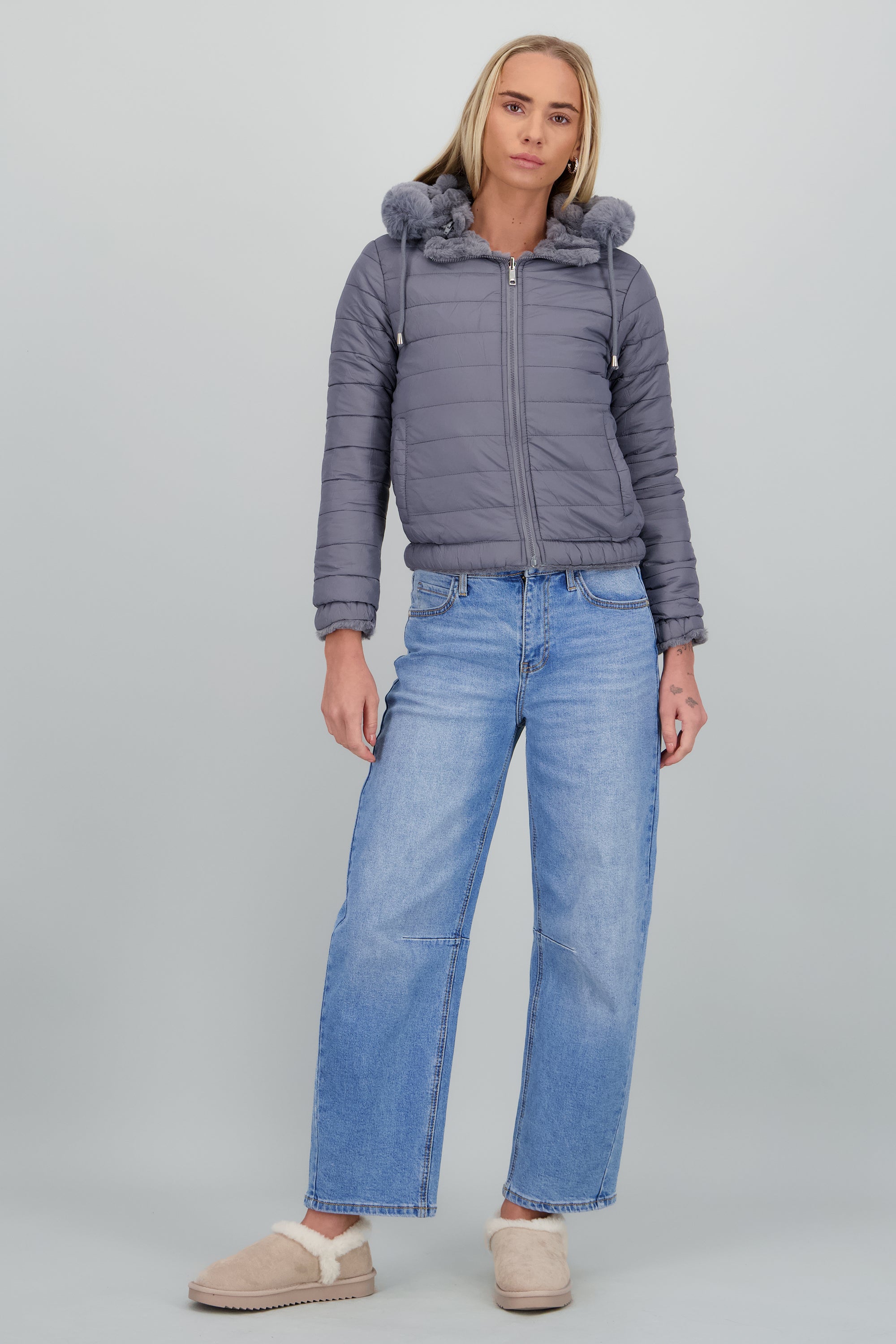 Bota invierno corta peluche TAUPE