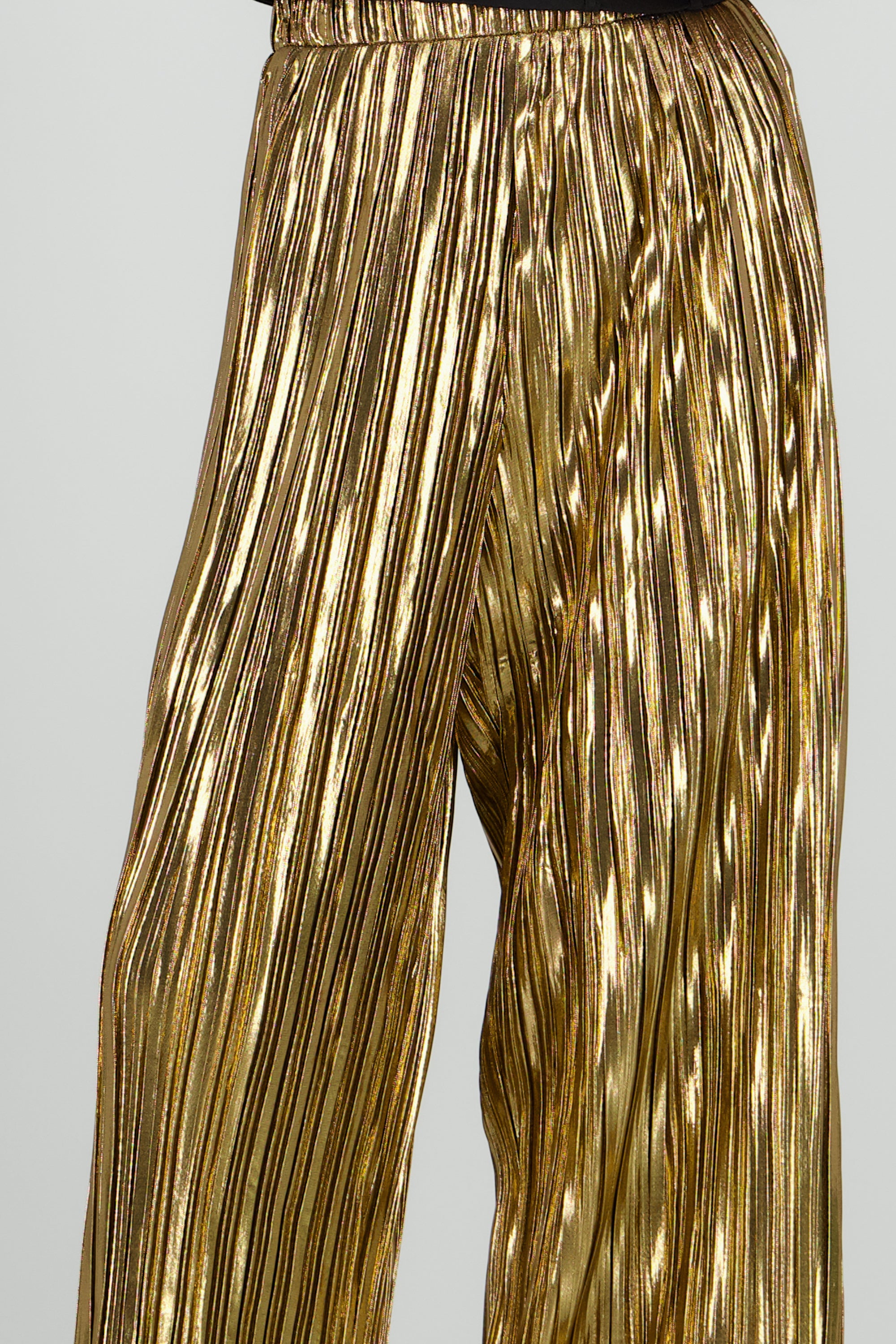 Pantalon amplio lentejuelas ORO