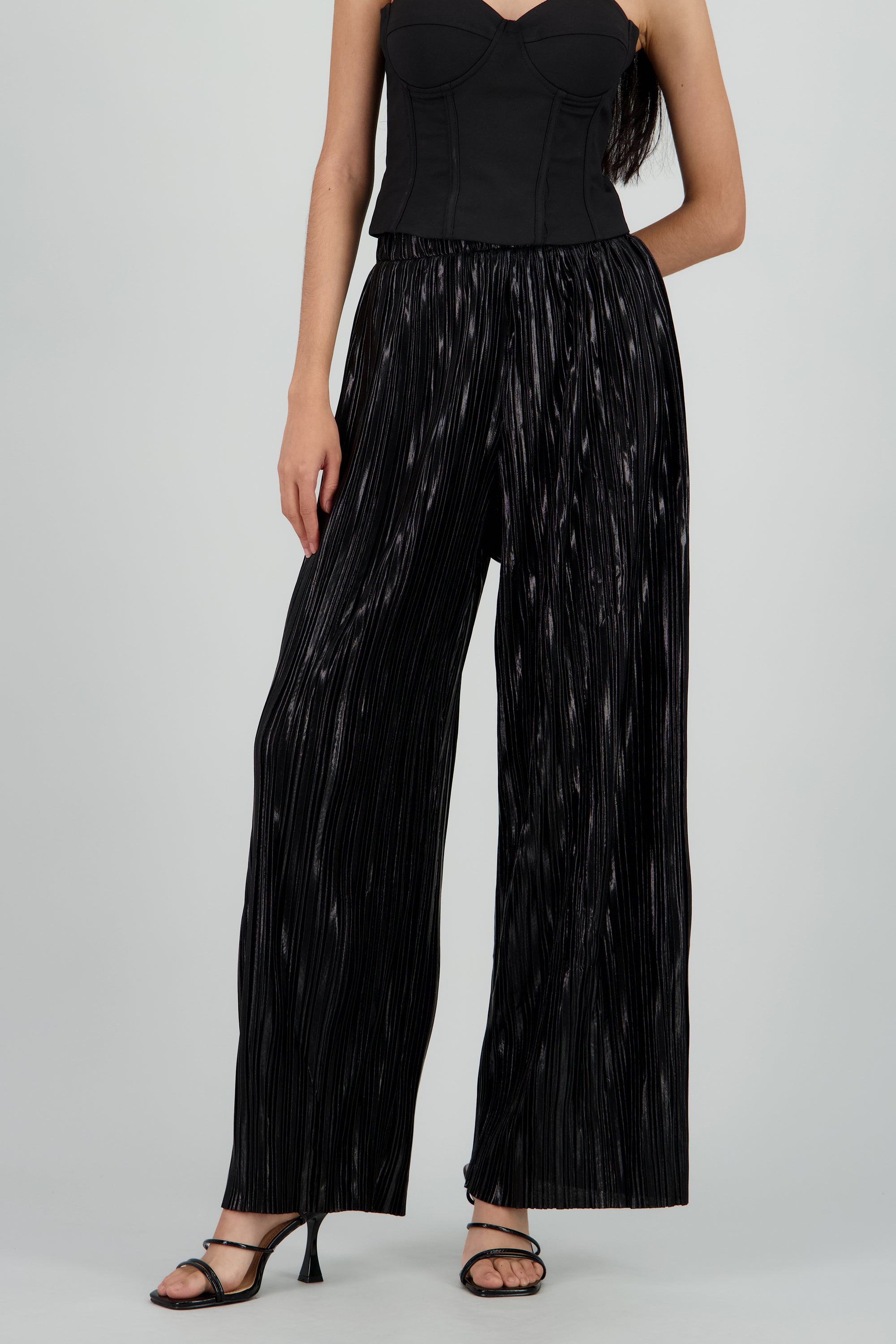 Pantalon amplio lentejuelas NEGRO