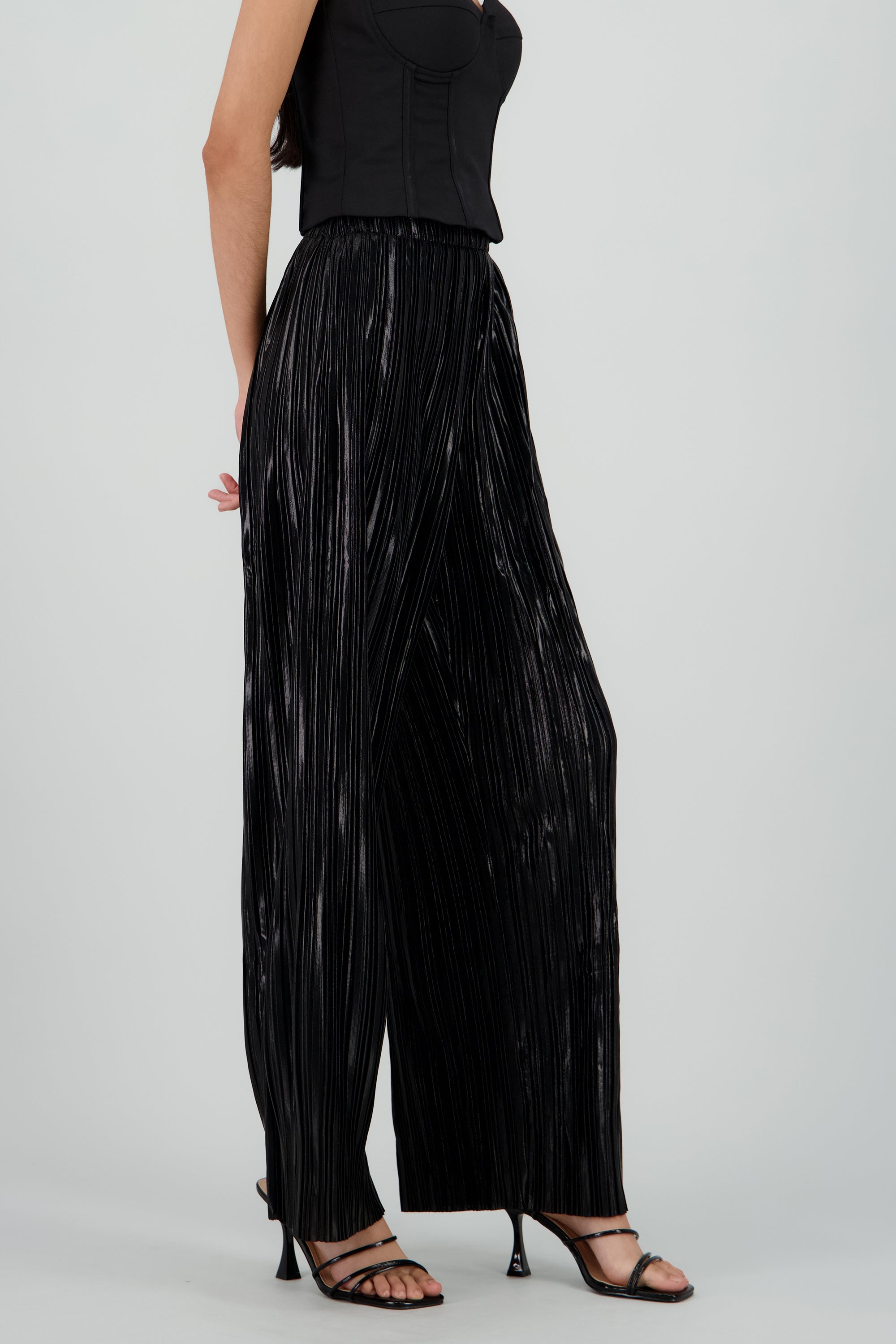 Pantalon amplio lentejuelas NEGRO