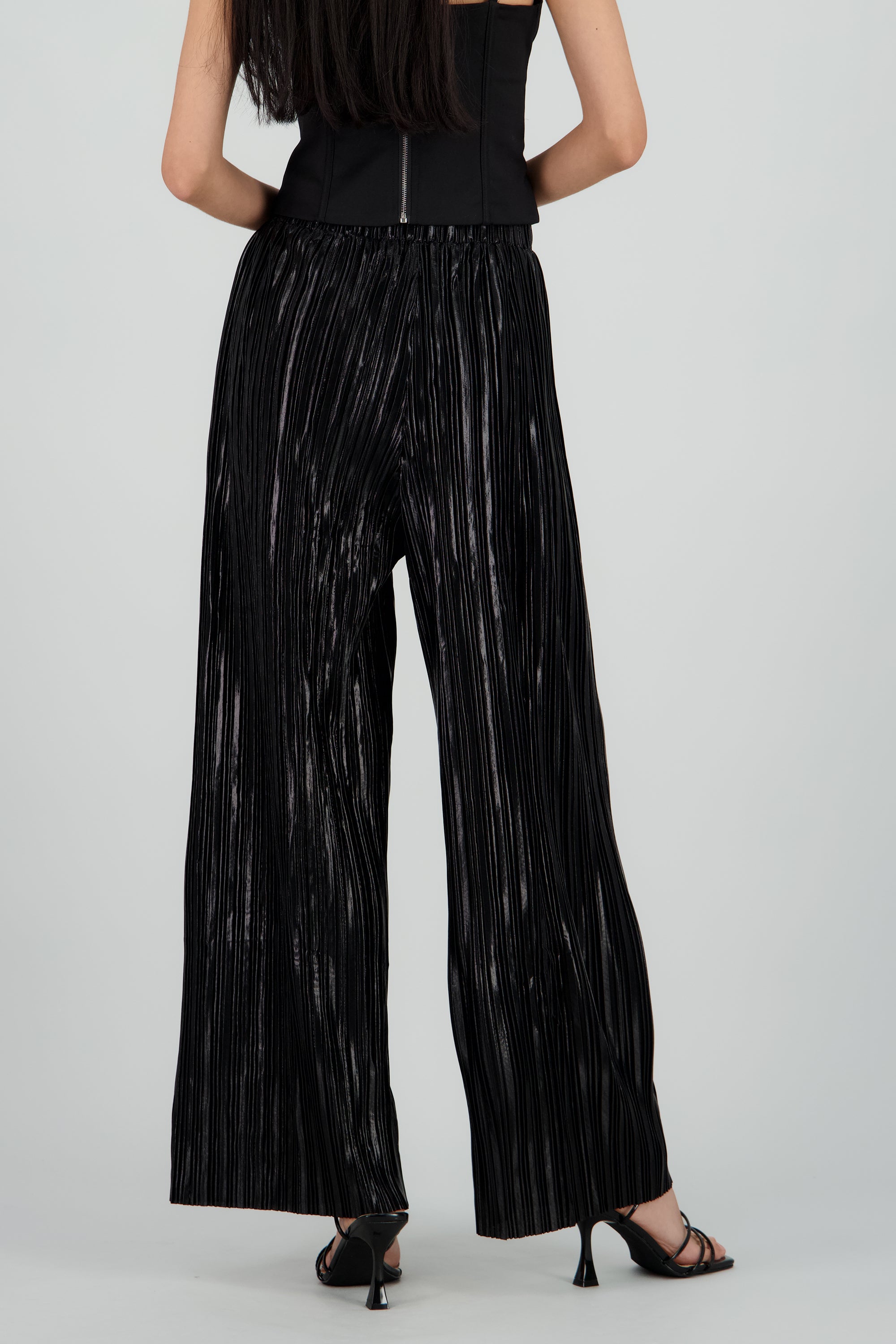 Pantalon amplio lentejuelas NEGRO