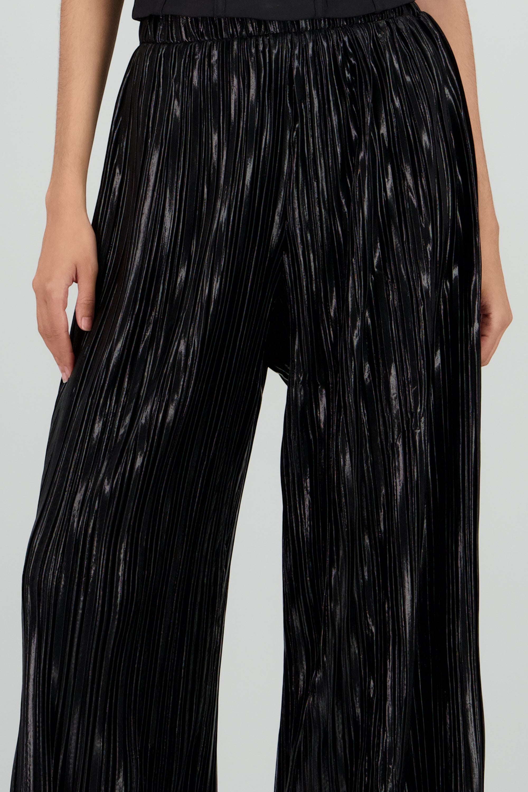 Pantalon amplio lentejuelas NEGRO