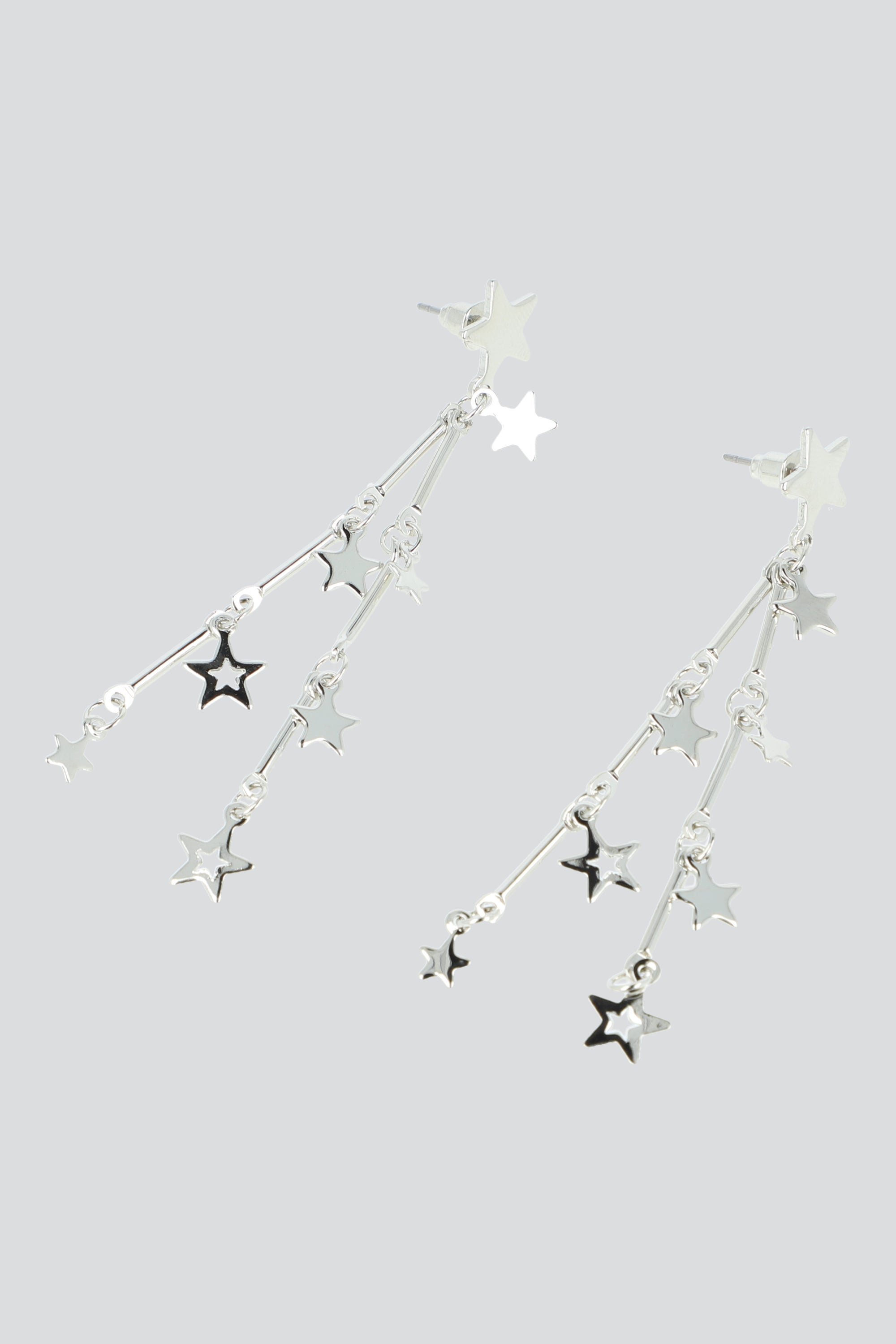 ARETES MULTI ESTRELLITAS PLATA
