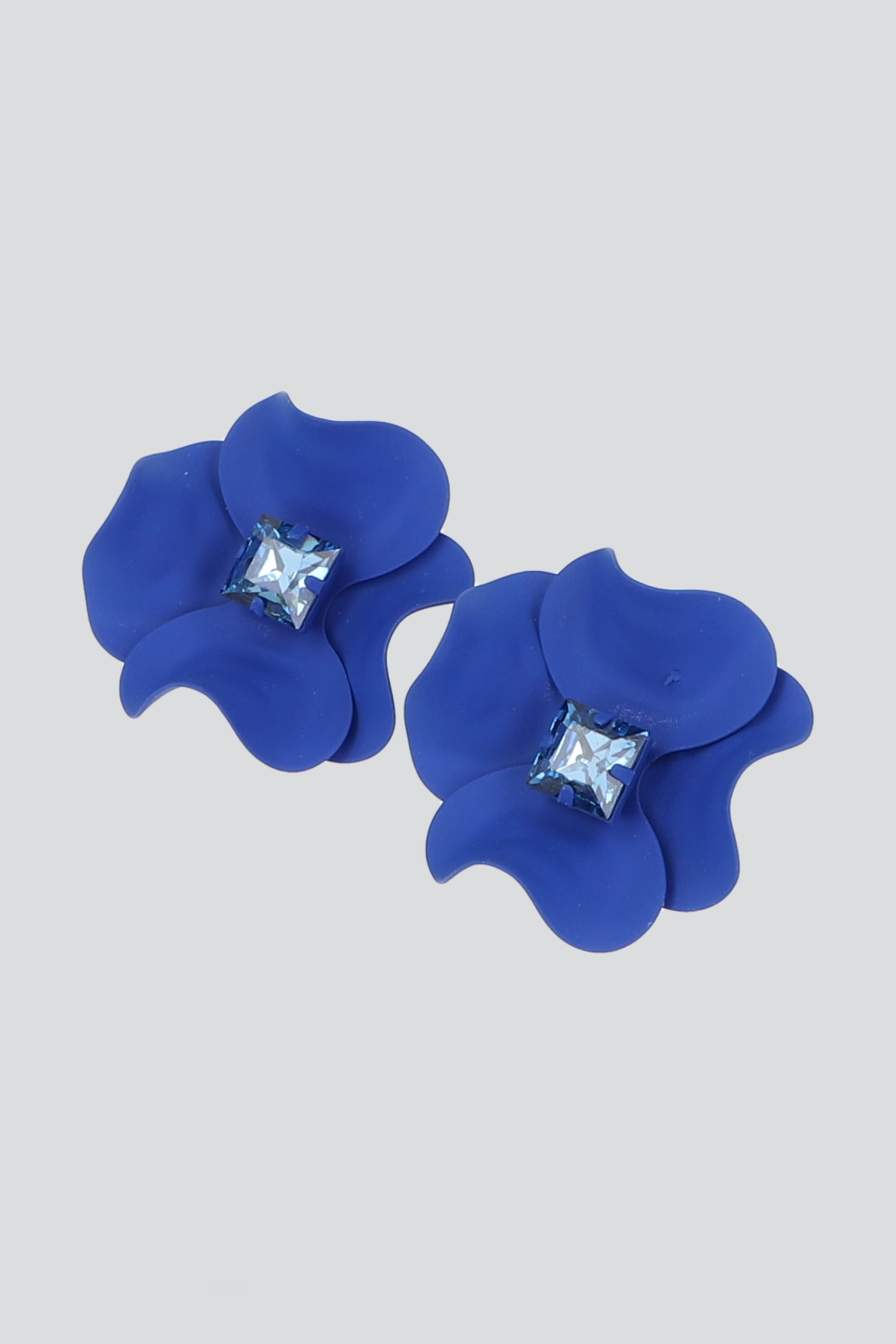 Aretes flor color MARINO