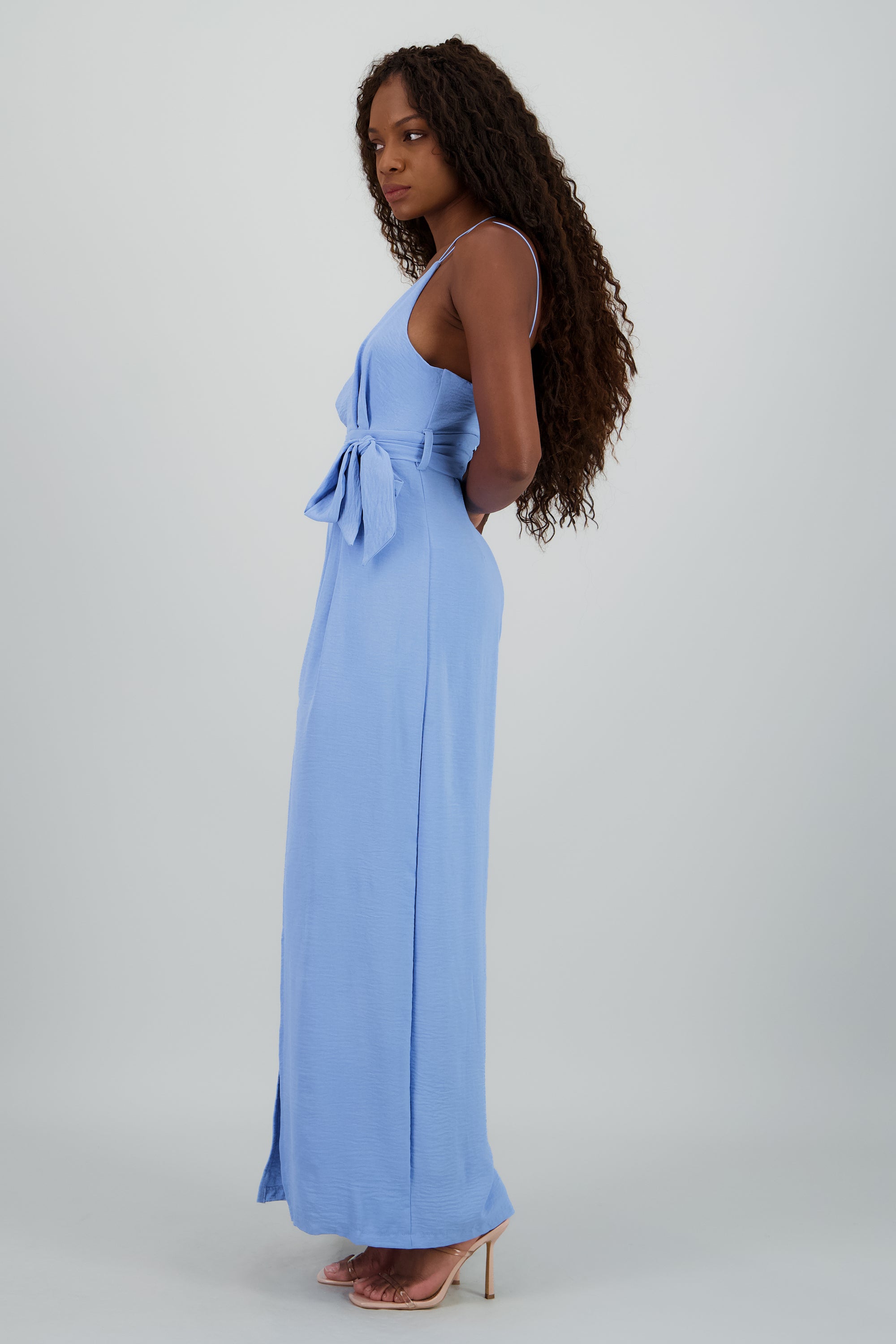 Jumpsuit fluido escote v detalle espalda AZUL PASTEL