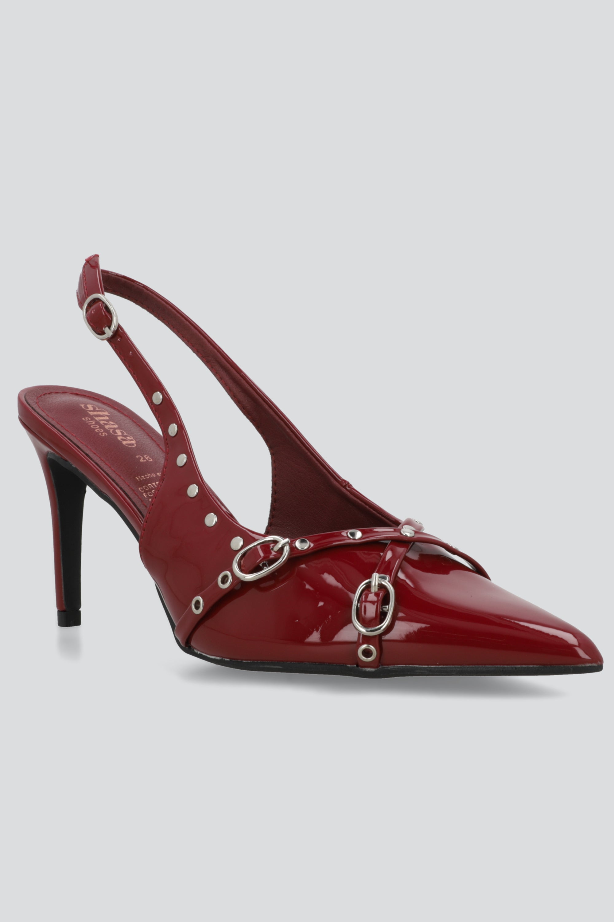 Tacon puntal tiras cruzadas studs VINO